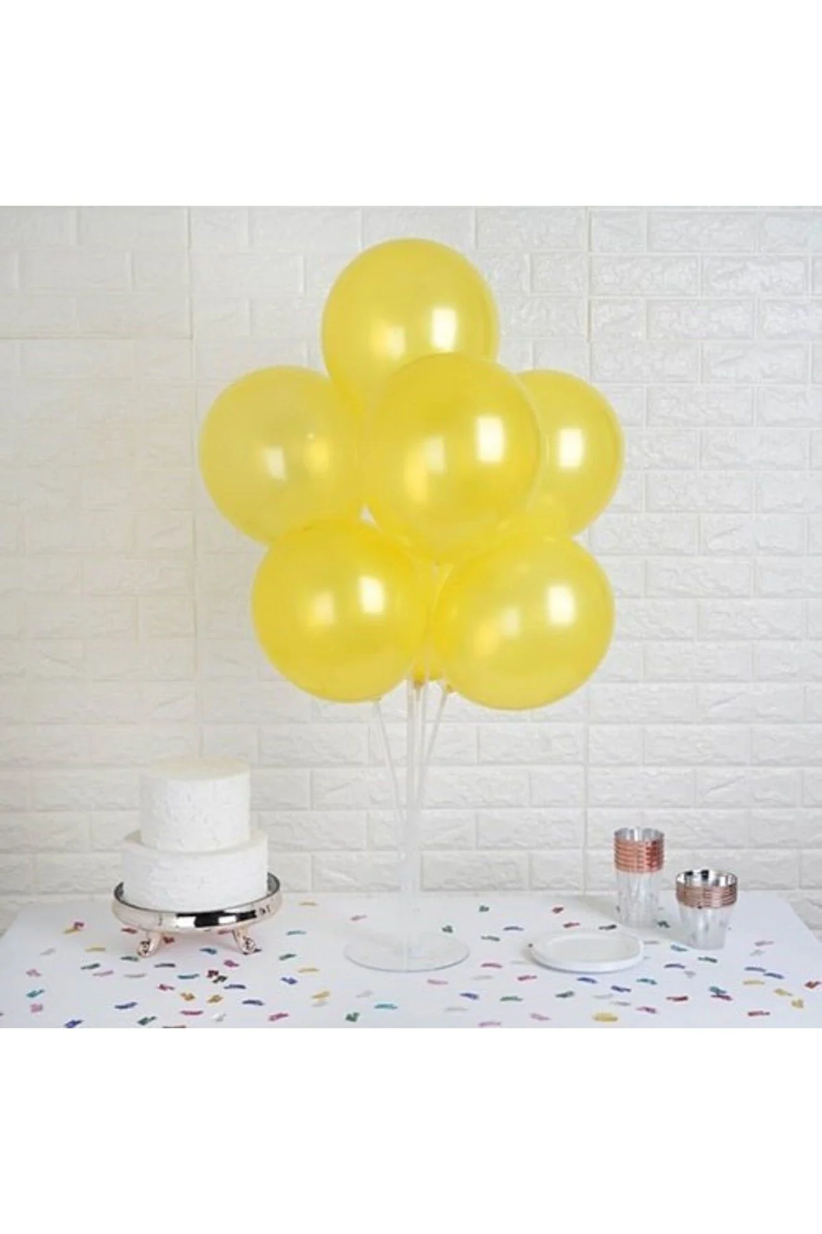 Sarı Metalik Renk Zincir Balon Seti - Partioutlet Görsel 4