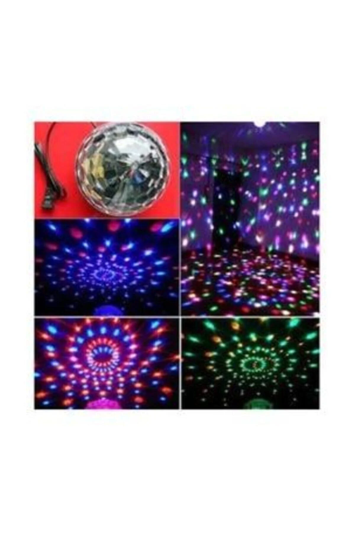 Led Kristal Küre Disko Topu 6 Renk-usb-sese Duyarlı Uzaktan Kumadalı - pazariz Görsel 2
