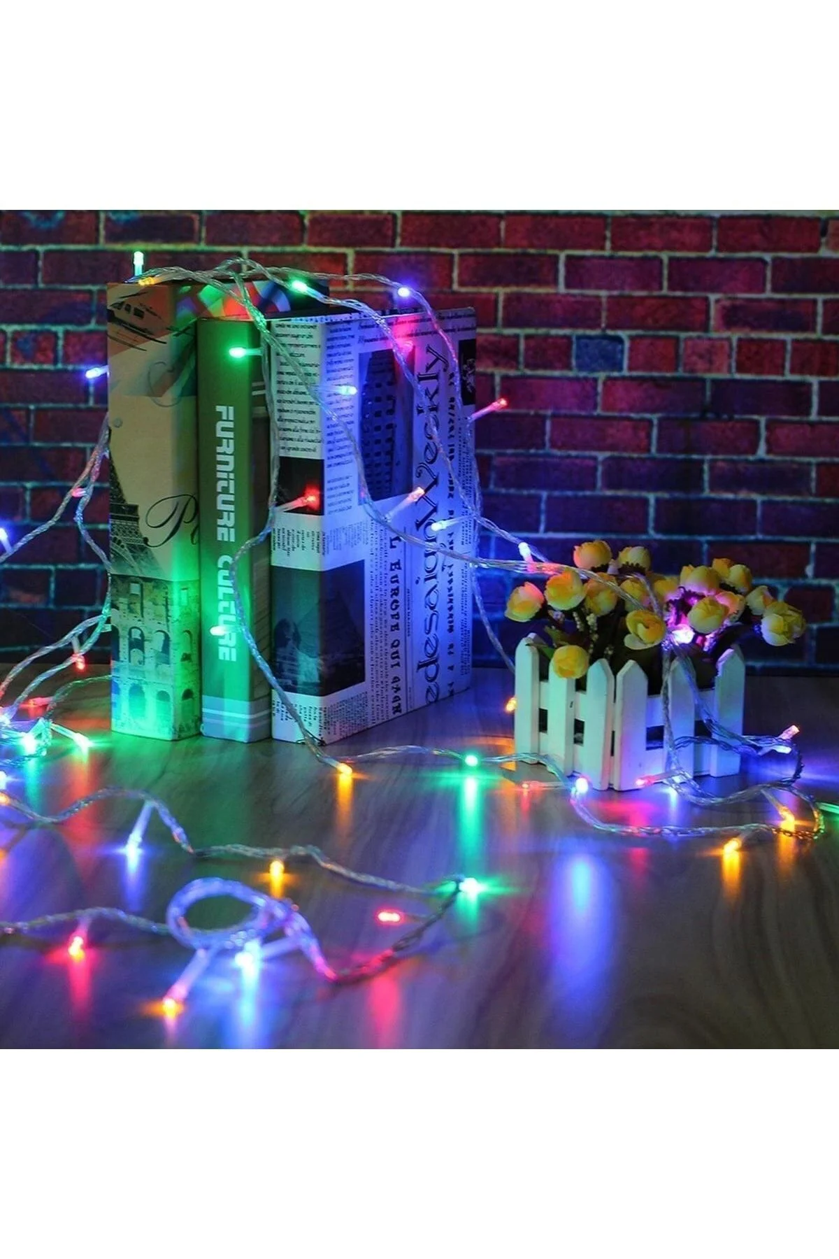 10 mt 100 Ledli 8 Fonksiyonlu Karışık Renkli Rgb Led Lamba - HomeCare Görsel 2