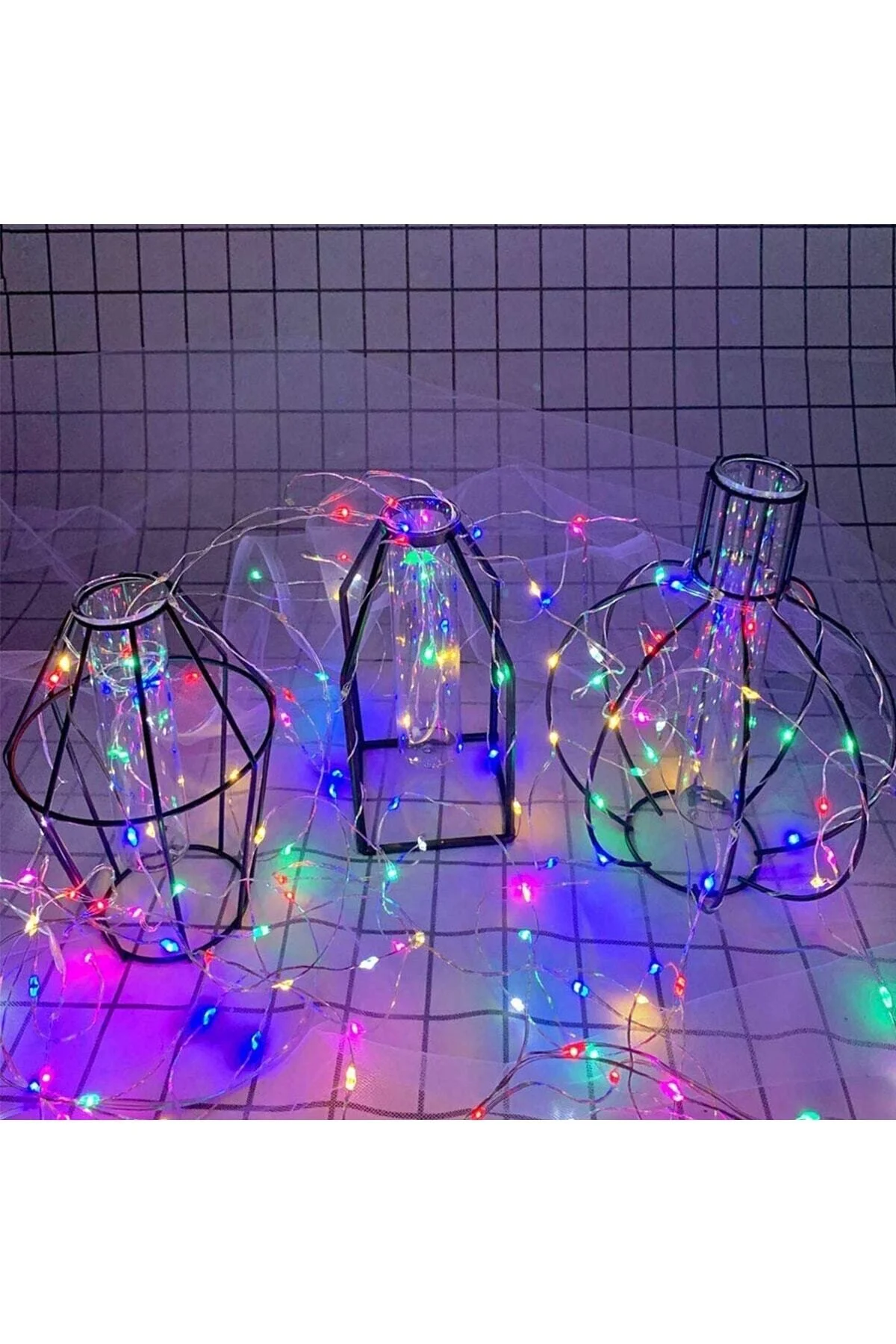 Pilli Renkli Peri Led Işık Saçak 10 Metre Dekoratif Aydınlatma (rgb) - HomeCare Görsel 5