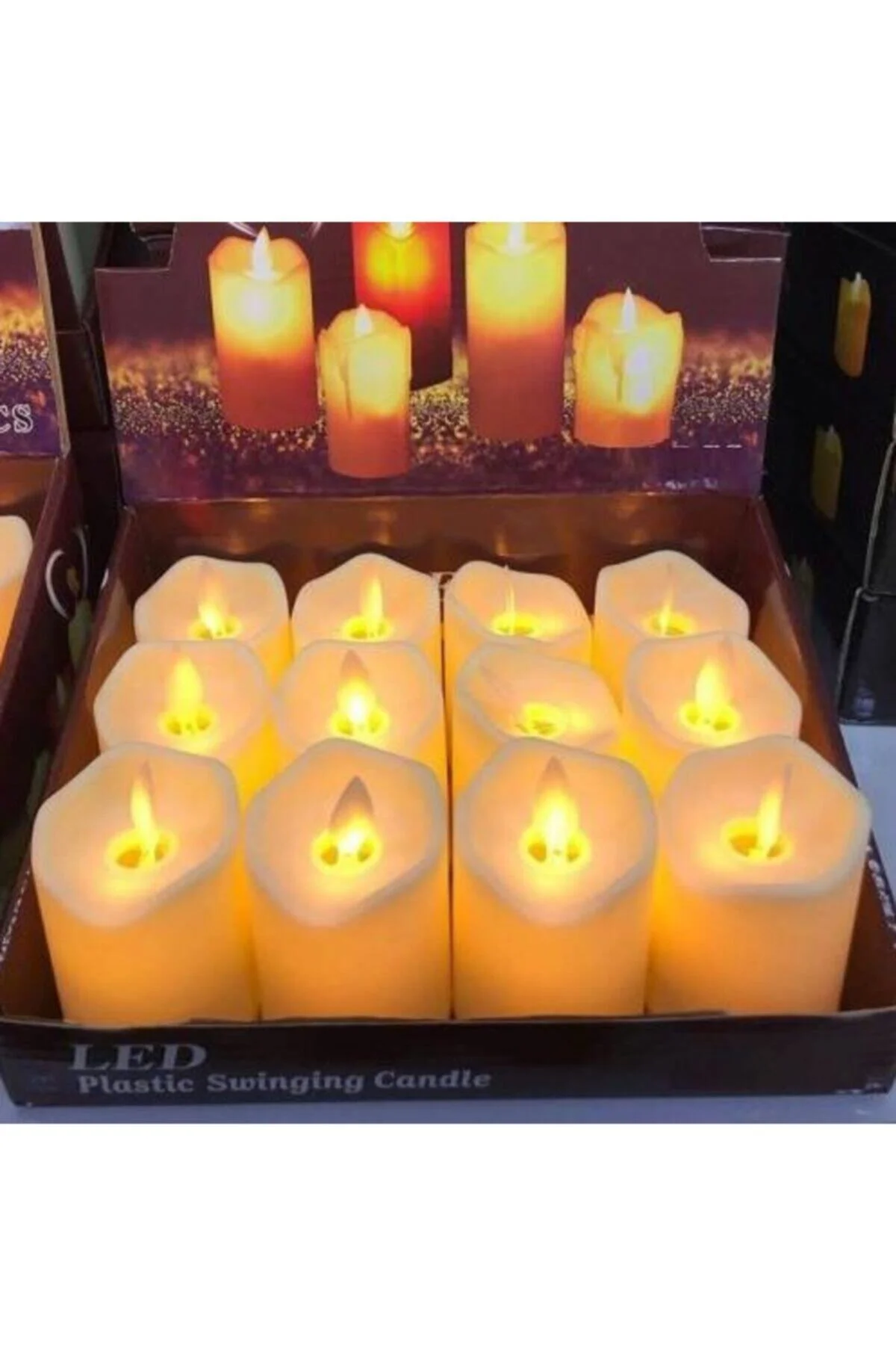 3'lü Işıklı Dumansız Pilli Led Mum Midi - alayımbari Görsel 2