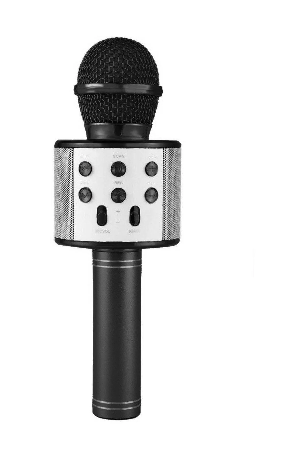 ® Ws-858 Siyah Karaoke Mikrofon Bluetooth Hoparlör Aux Usb Mikro Sd Kart Girişli