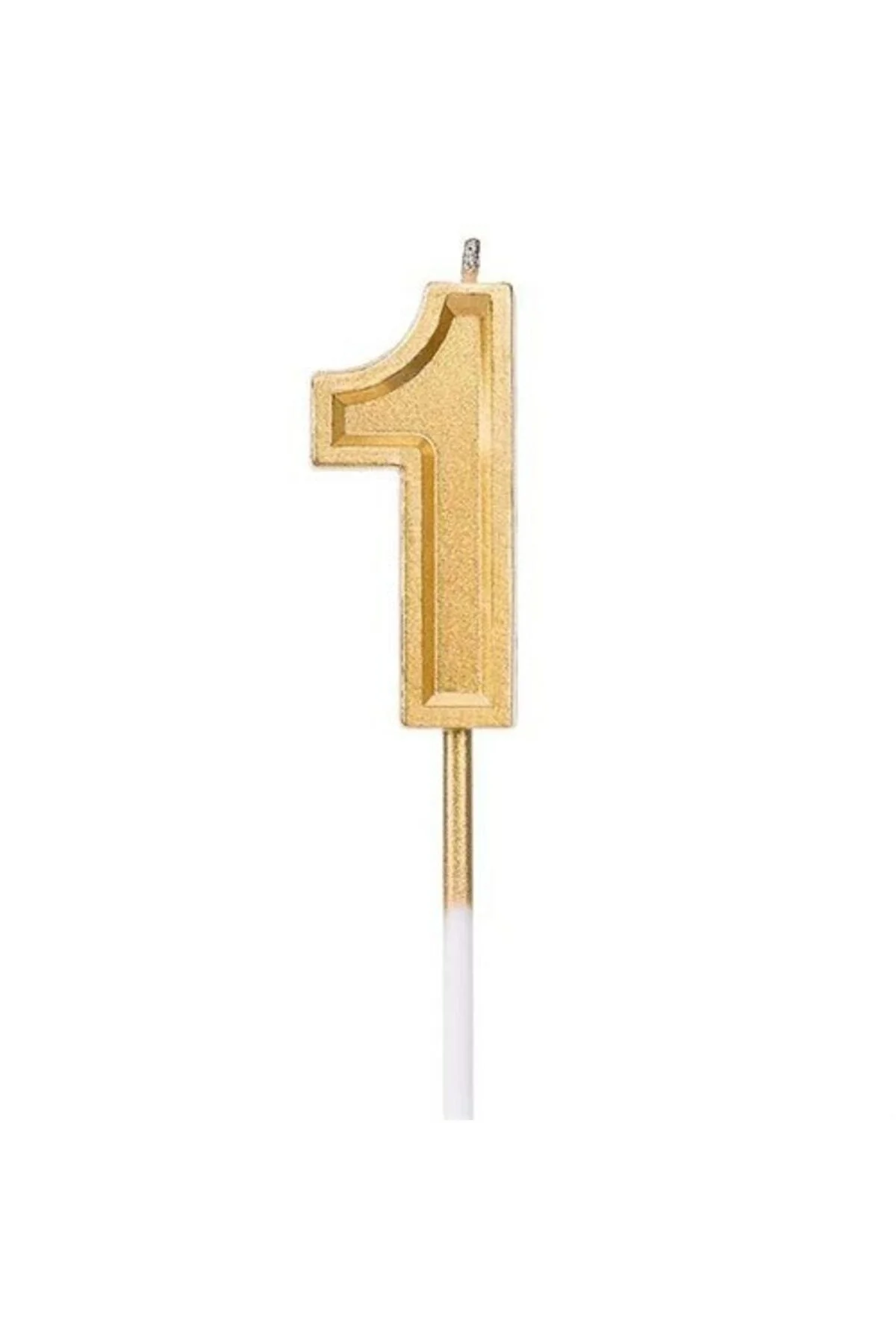 1 Rakam Gold Renkli Pasta Mum