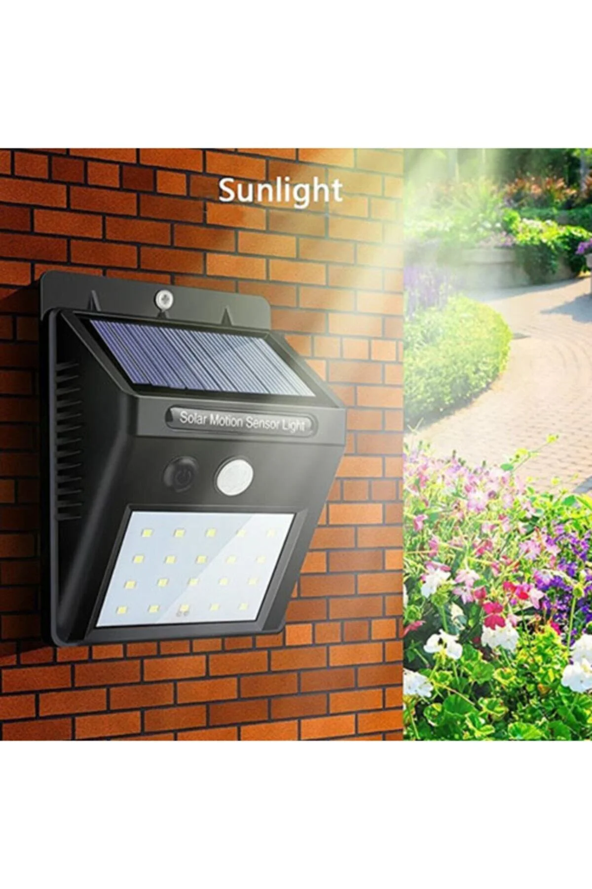 Sensörlü Solar Duvar Lambası 20 Ledli - rennway Görsel 4