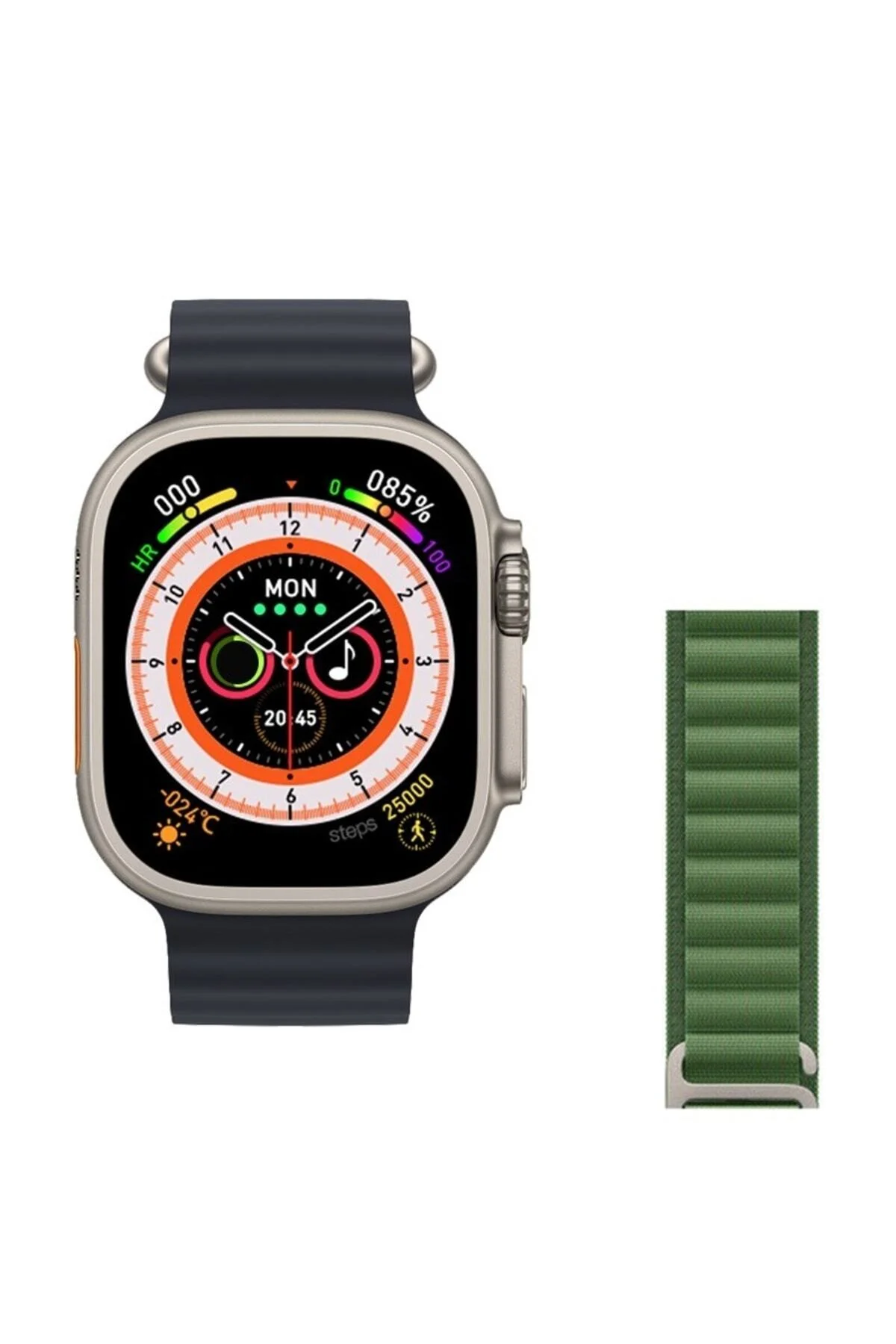 Watch 8 Ultra 49mm Amax Ultra Akıllı NFC - GPS - Kablosuz Şarj Kordon Hediye