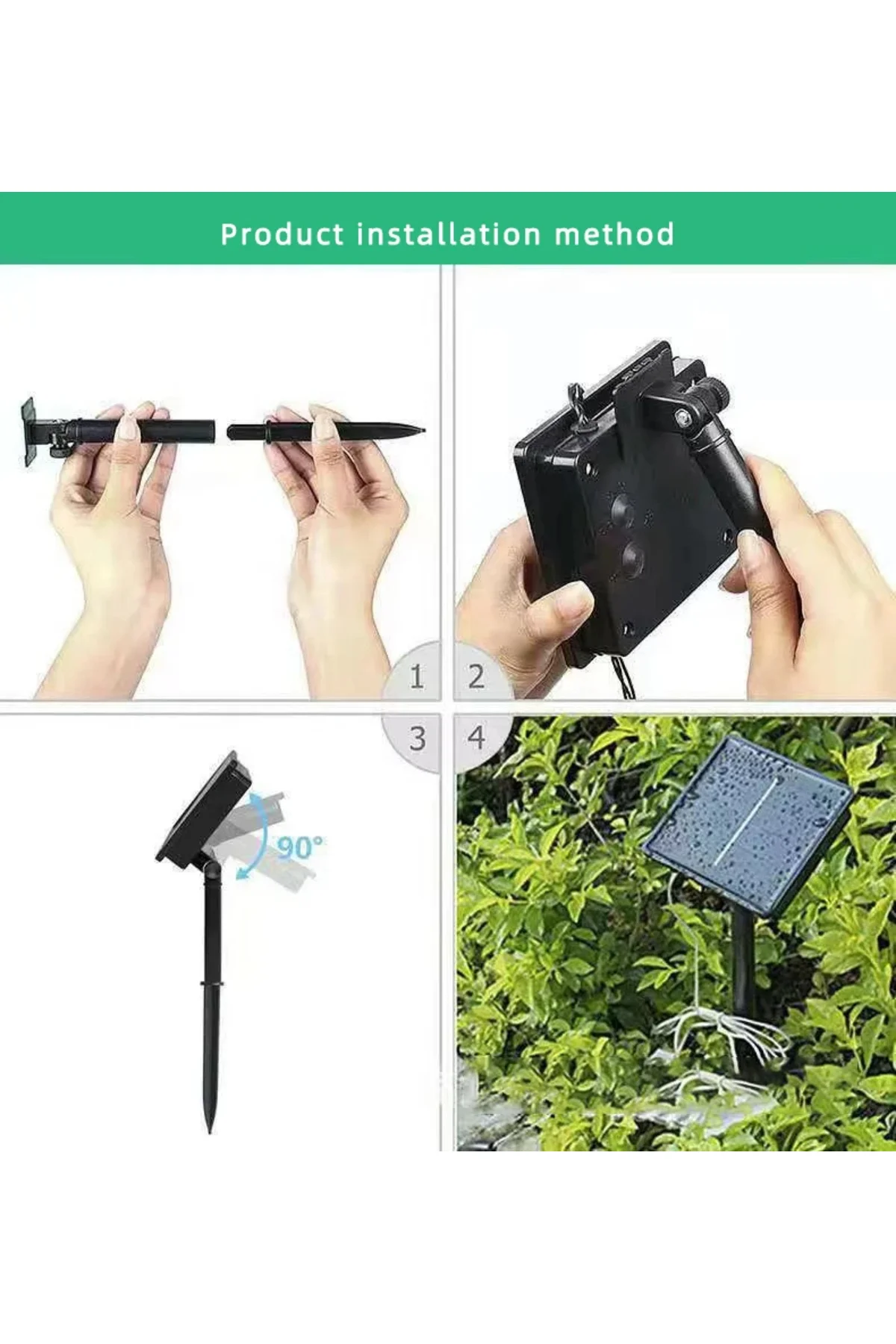 Solar Led Işık Boncuk Led Güneş Enerjili Bahçe Aydınlatma 8 Animasyonlu Günışığı Solar Güneş Enerjil - pazariz Görsel 6
