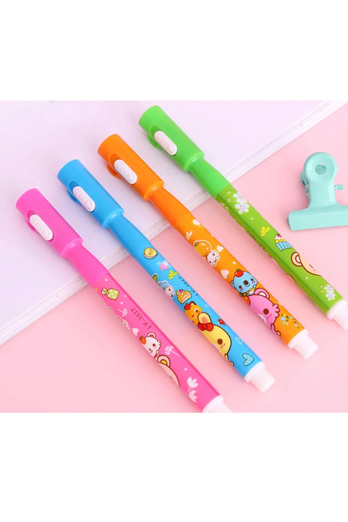 Mor Işıklı Sihirli Görünmez Kalem Işıklı Kalem İnvisible ink Pens Uv Led Light 4 Ad
