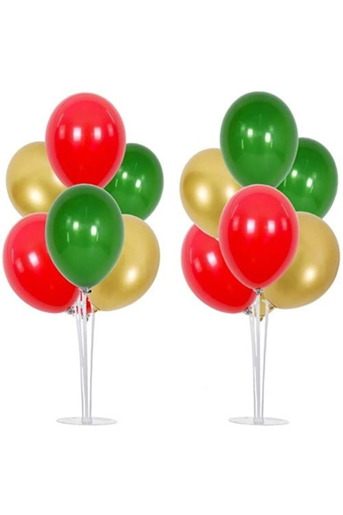 Gold Kırmızı Yeşil Ayaklı Balon Standı