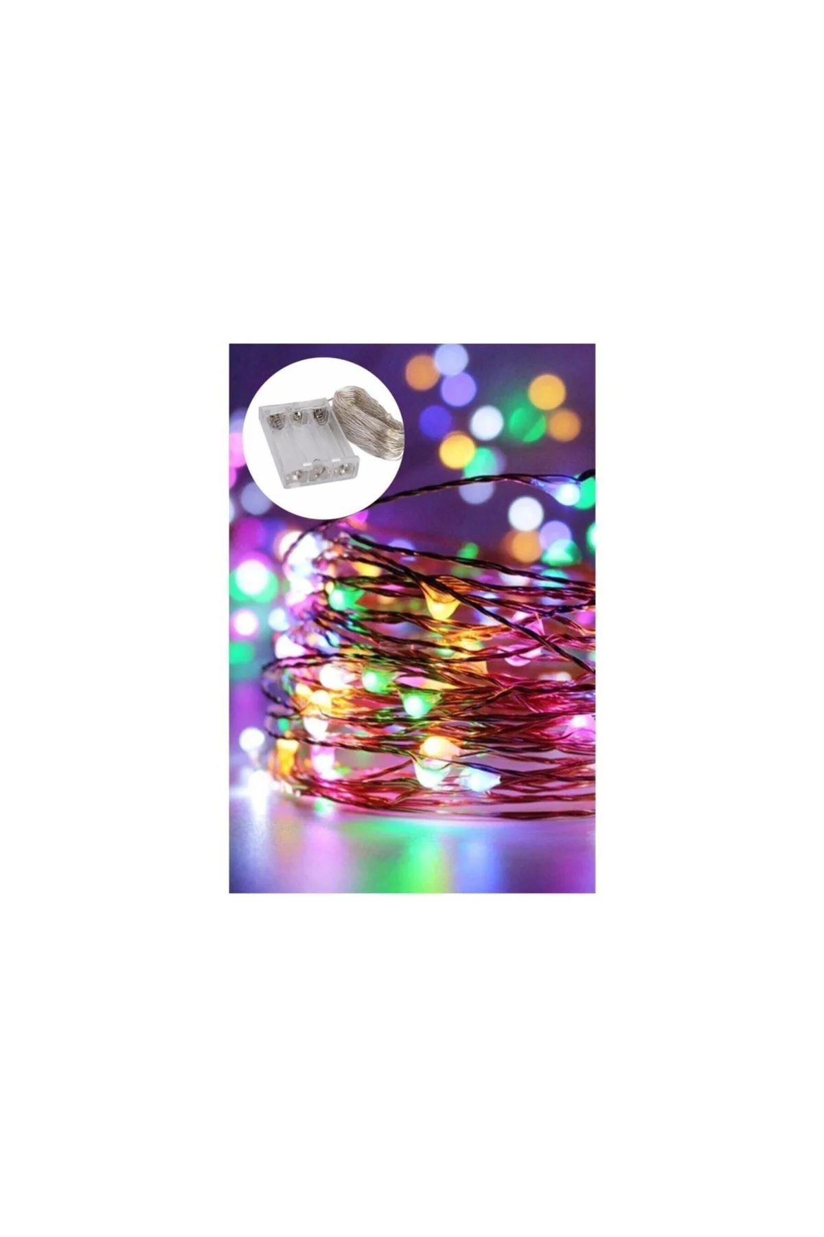 Rgb Peri Led Işık (3m) - Karışık Renk - Dekoratif - Pilli - PAZARIZ Görsel 4