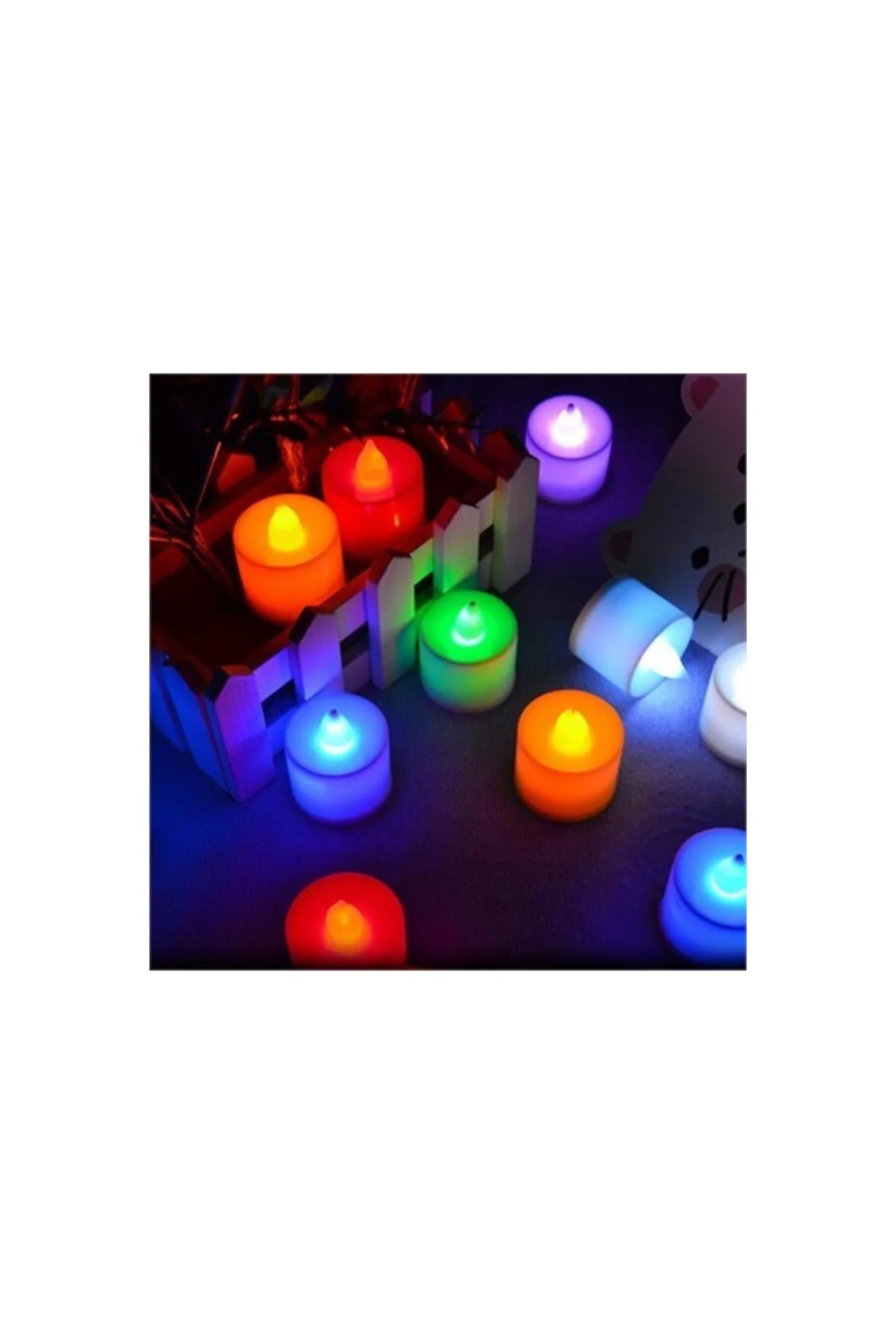 Mini Led Mum - Lacivert 1 Adet