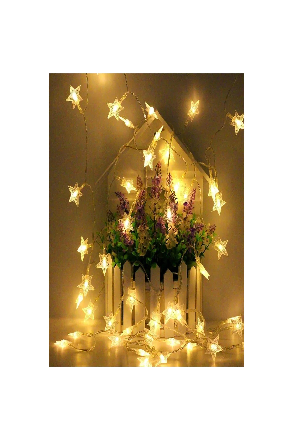Dekoratif Led Işıklı Yıldız Dizeleri 20'li 3 Metre - PAZARIZ Görsel 3