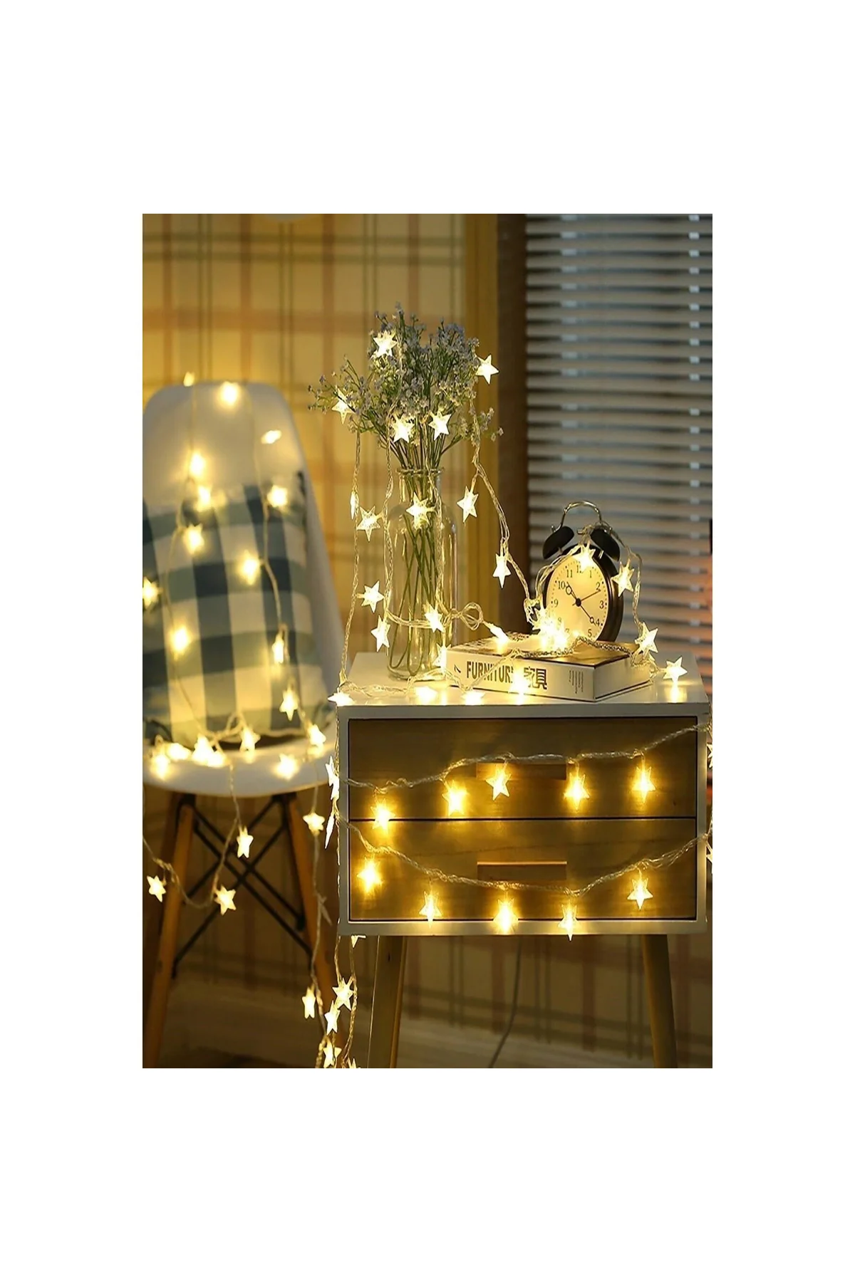 Dekoratif Led Işıklı Yıldız Dizeleri 20'li 3 Metre - PAZARIZ Görsel 4