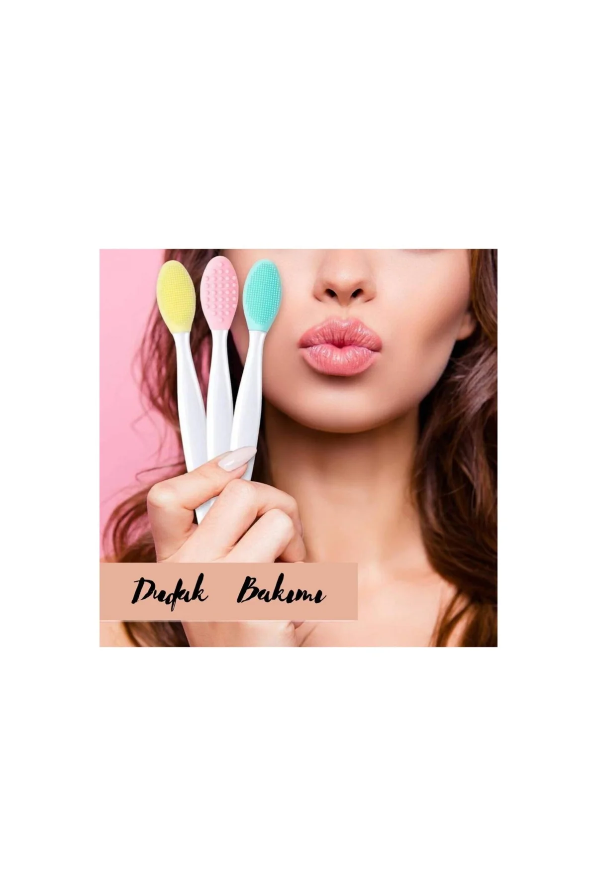 2 Adet Dudak Fırçası Peeling Etkili Gözenek Siyah Nokta Temizleyici Çift Yönlü Fırça