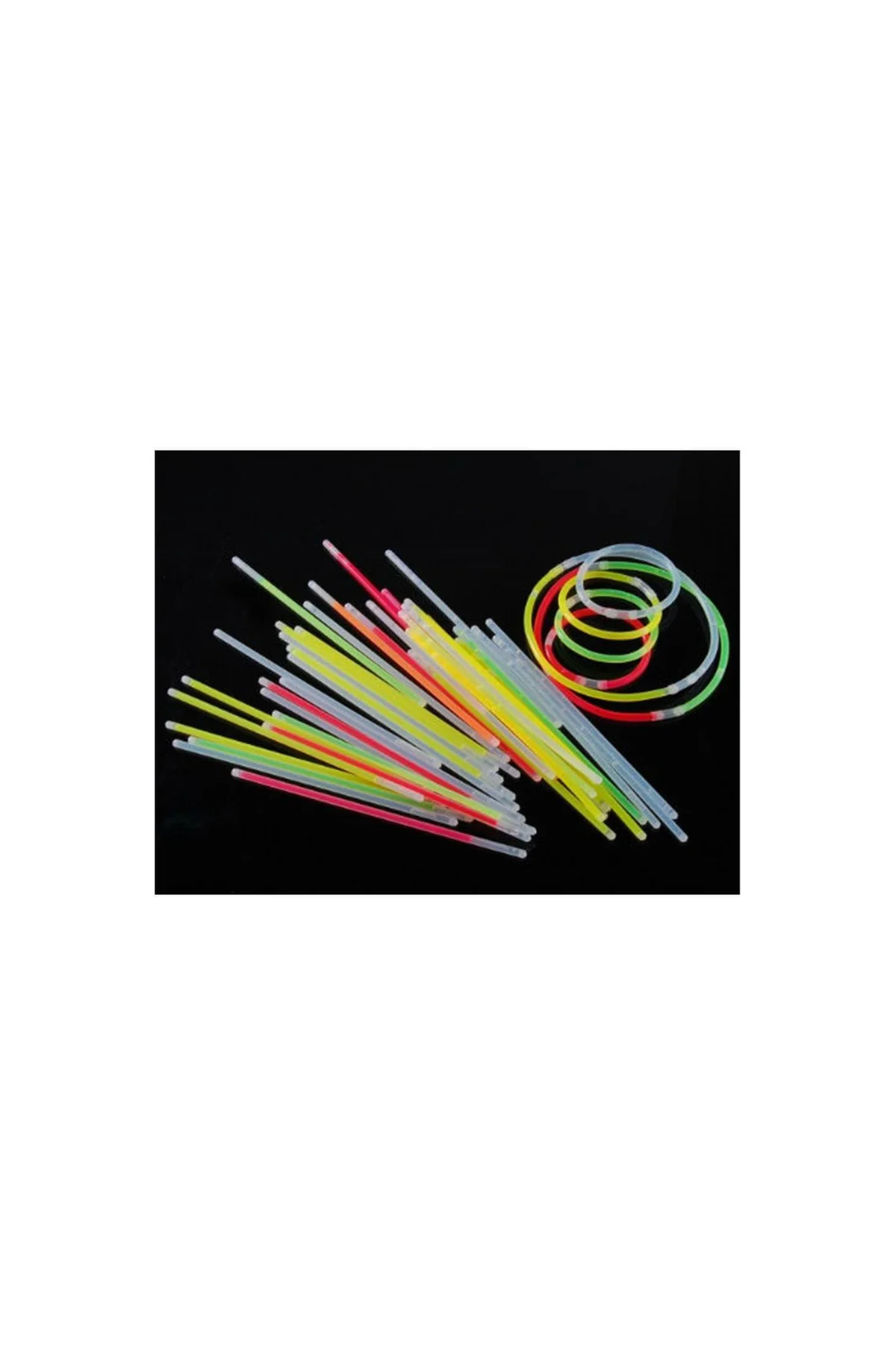 Pazariz 10 Adet Glow Stick Bracelet Fosforlu Kırılan Çubuk Bileklik
