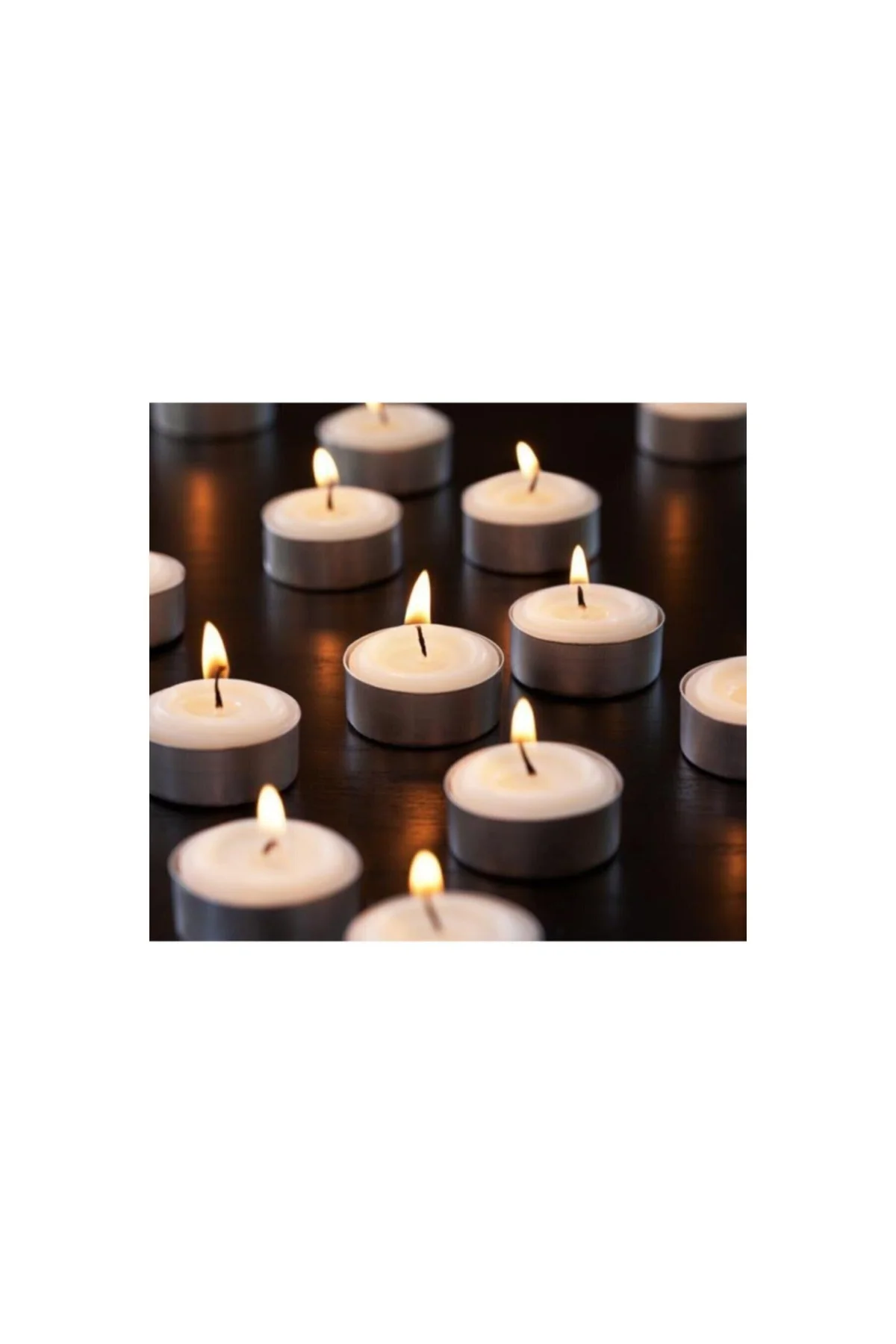 Pazariz T-light Mum Beyaz Renk Tea Light Mum 25 Li