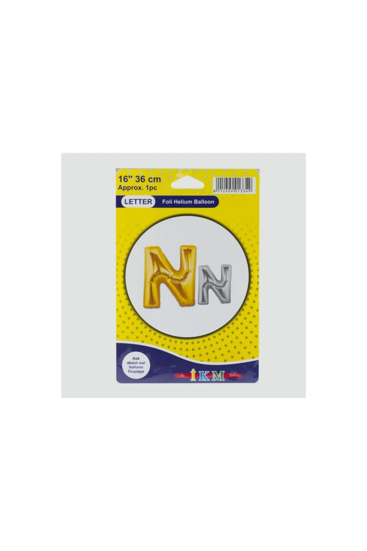 Sarı Renkli 16*36 Harfli Folyo Balon - Model - PAZARIZ Görsel 3