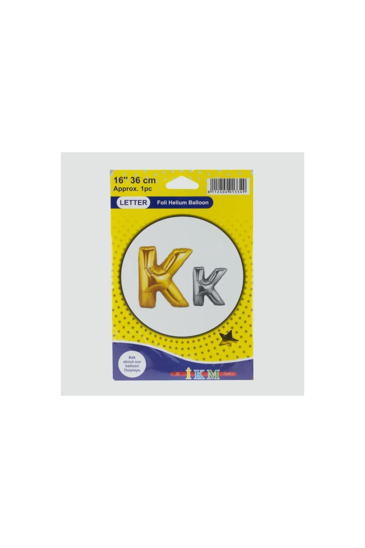 Sarı Renkli 16*36 Harfli Folyo Balon - Model - PAZARIZ Görsel 2