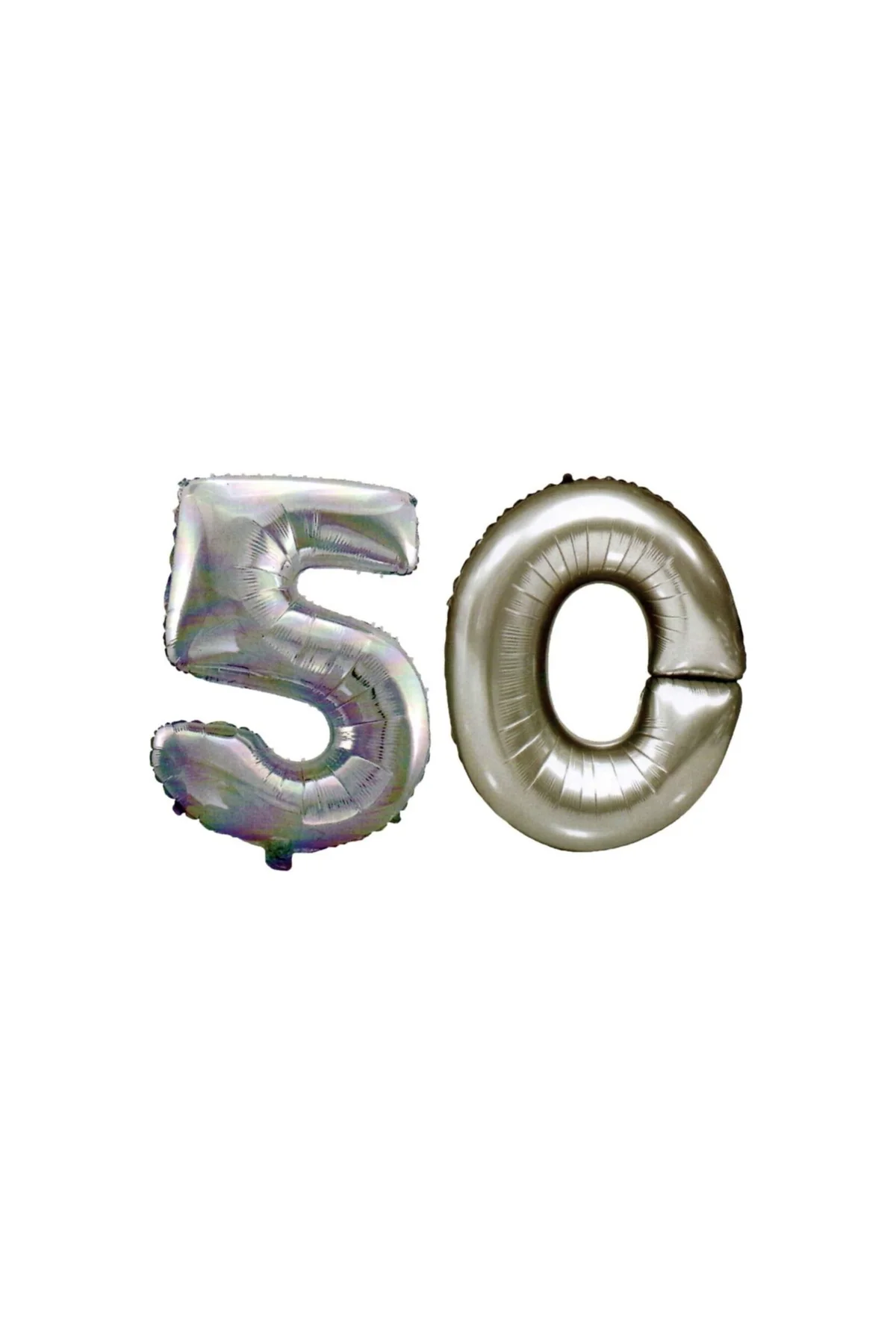 50 Yaş Sayı Folyo Balon Gümüş 90 Cm