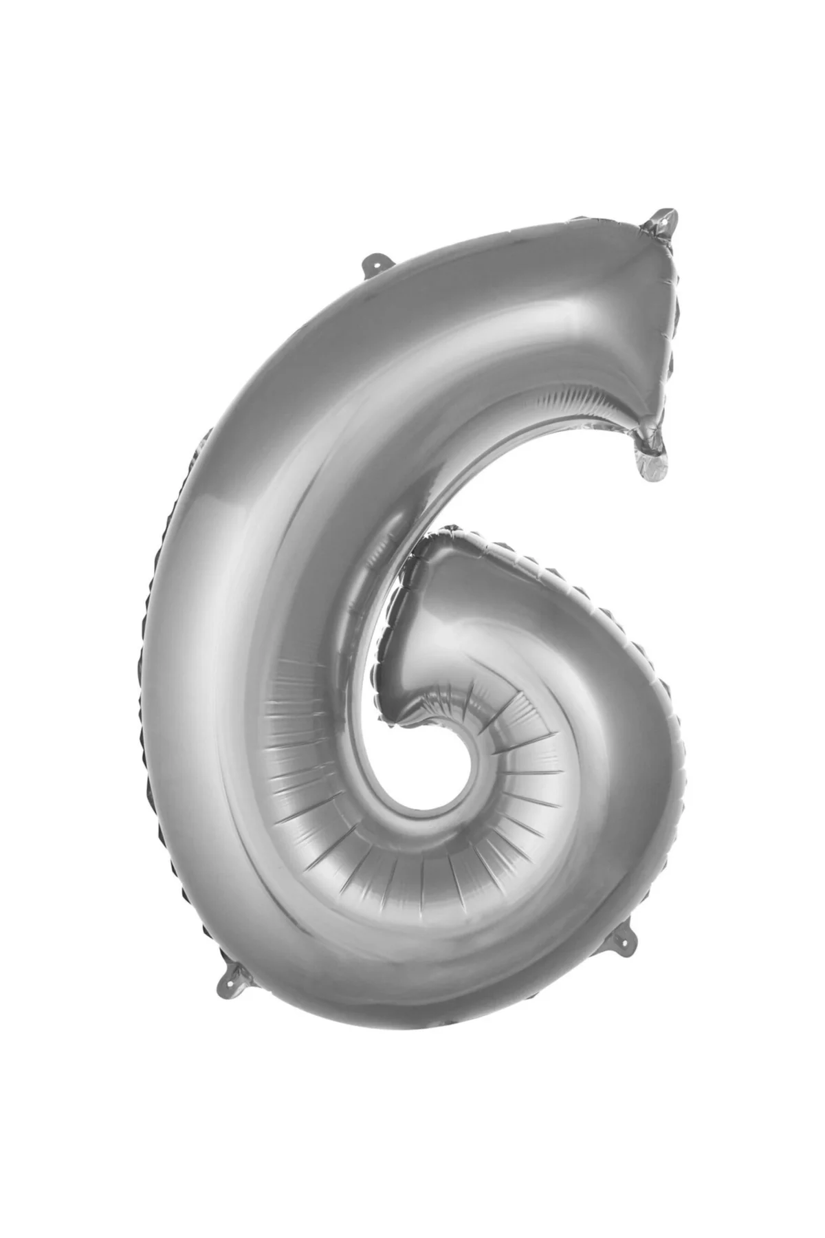 Balon 6 Rakam 76 cm Gümüş Folyo Balon 34 Inc