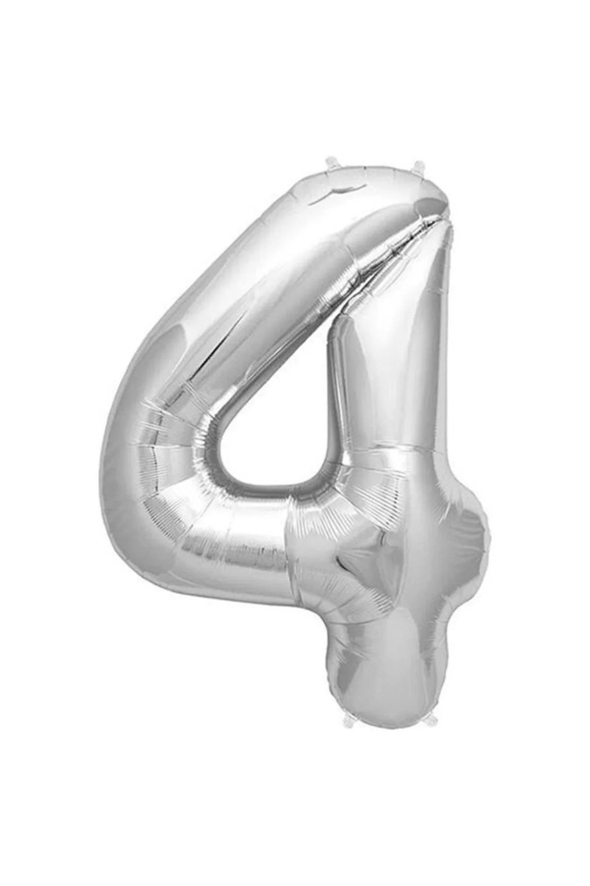Balon Rakam Balon Folyo Orta Boy 75 Cm Gümüş 4