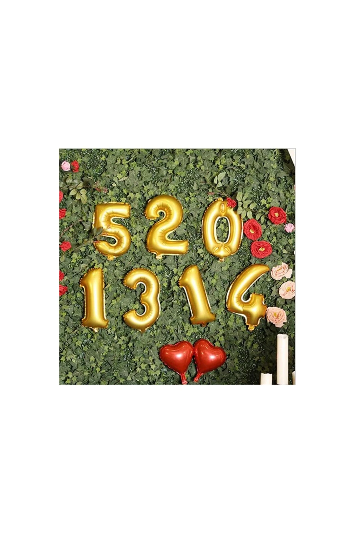 2 Rakam Folyo Gold Renk Balon Küçük 35 cm - PAZARIZ Görsel 5