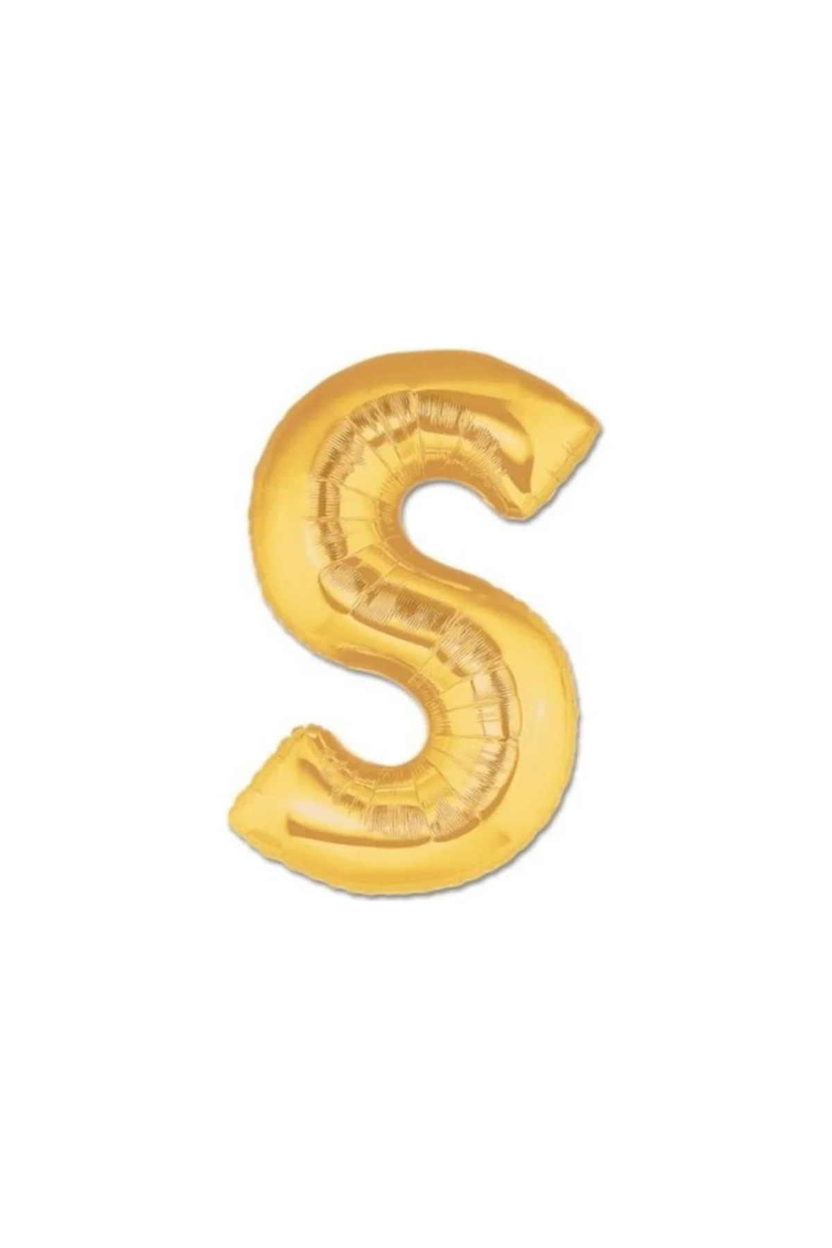 S Harfi Altın (Gold) Rengi Folyo Balon 40 Inc 100 Cm