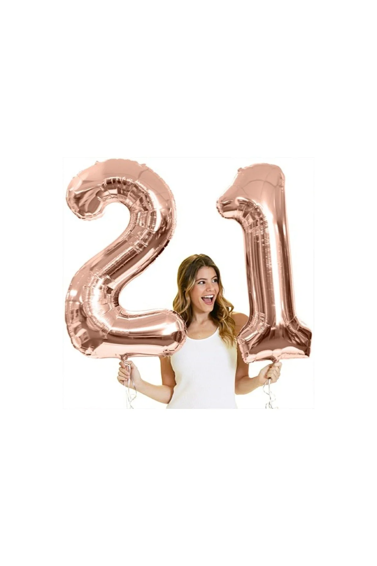 4 Rakam Rose Folyo Balon 100 Cm - PAZARIZ Görsel 2