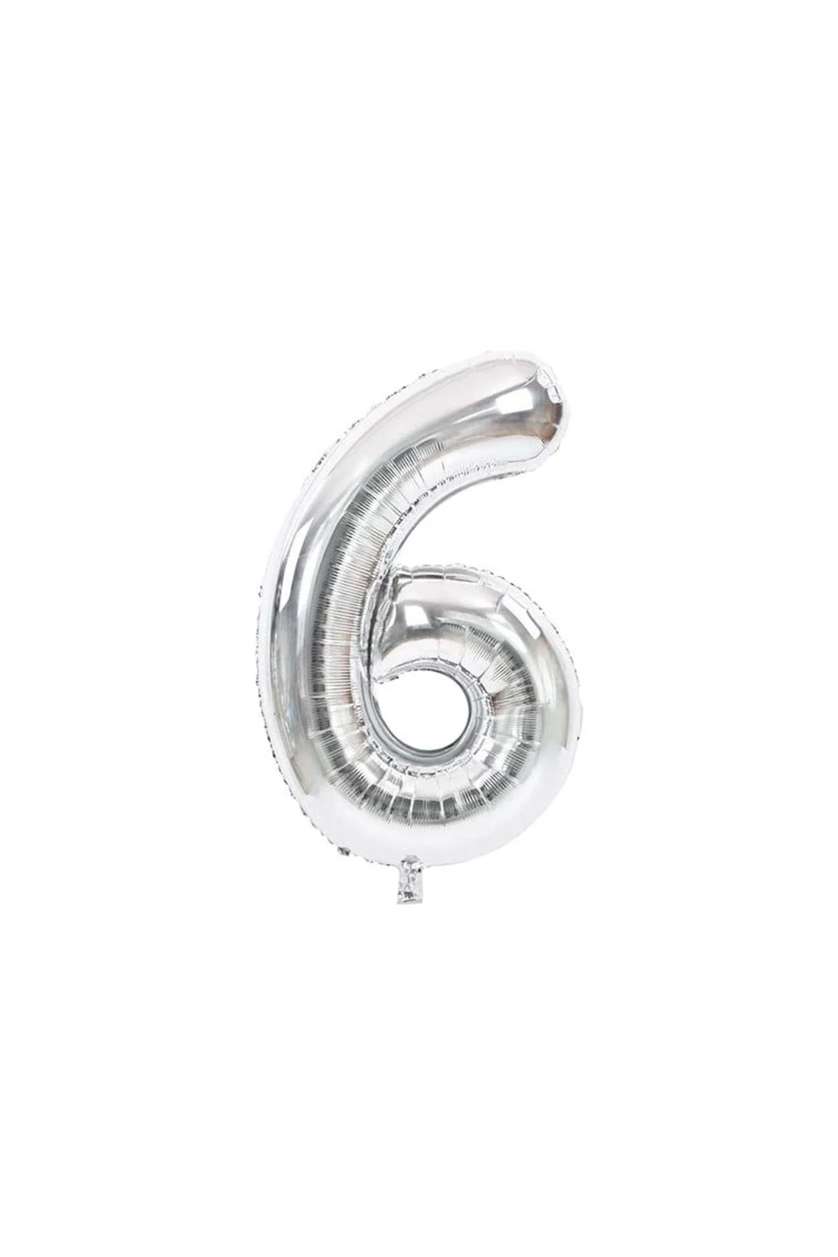 6 Rakam Folyo Gümüş Balon Küçük 35 Cm