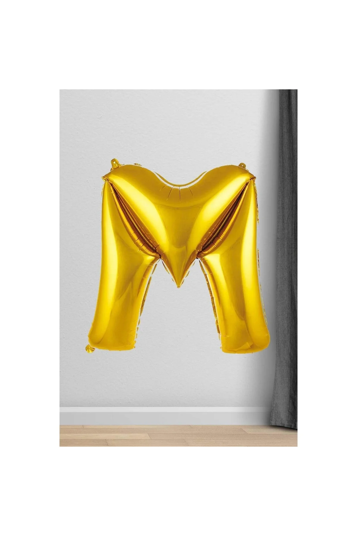 M Harfi Folyo Balon Gold 100 Cm 40 Inç 1 Metre Altın