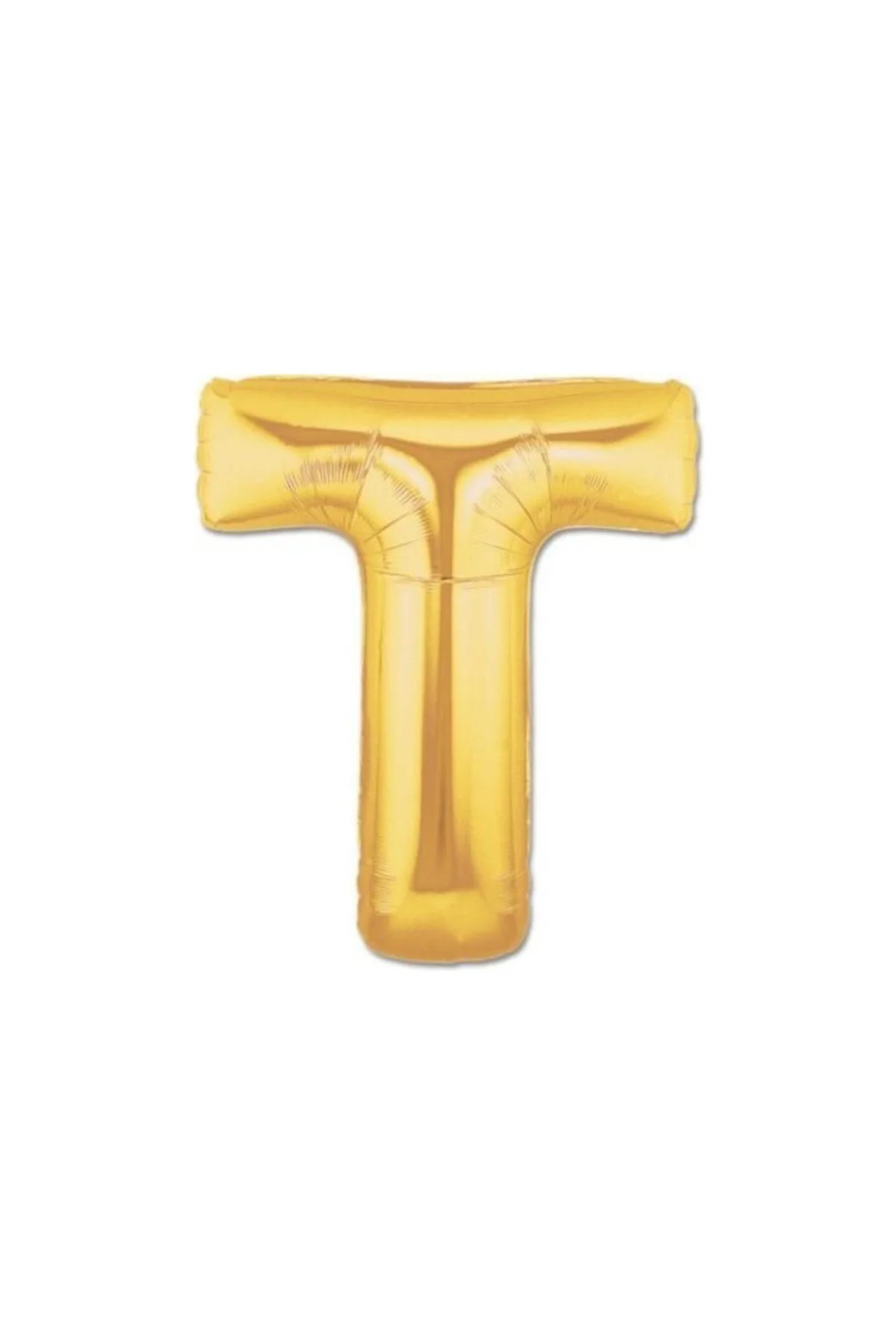 T Harfi Altın (Gold) Rengi Folyo Balon 40 Inc 100 Cm