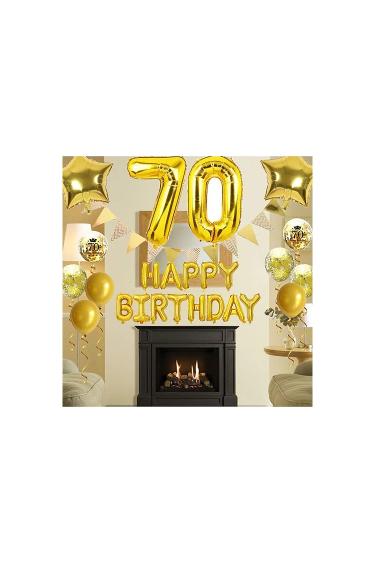 K Harf Folyo Gold Renk Balon Küçük 35 Cm - PAZARIZ Görsel 5
