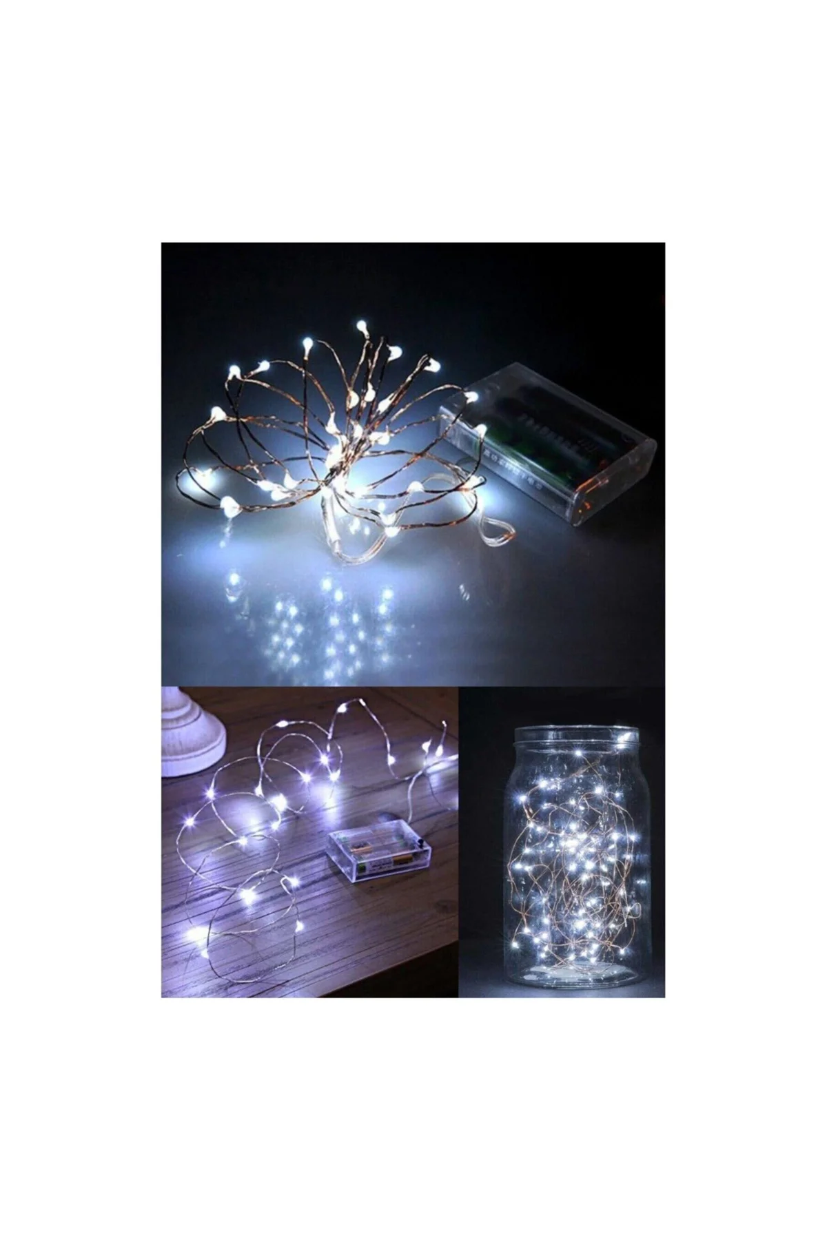 Pilli Peri Led Yılbaşı Kamp Parti Led Dekoratif Süs Işık 3 Mt