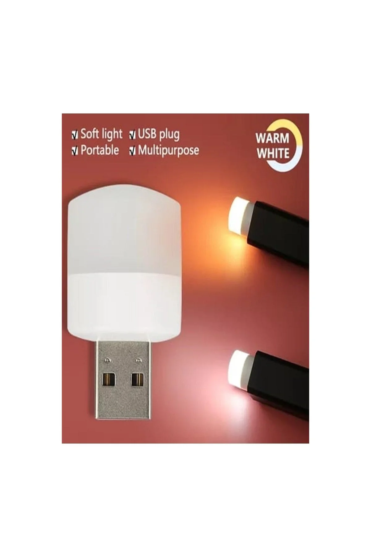 Mini Ampul 1w Taşınabilir Usb Led Işık - Powerbank Laptop Pc Uyumlu Mini Işık Usb Led Lamba - PAZARIZ Görsel 3