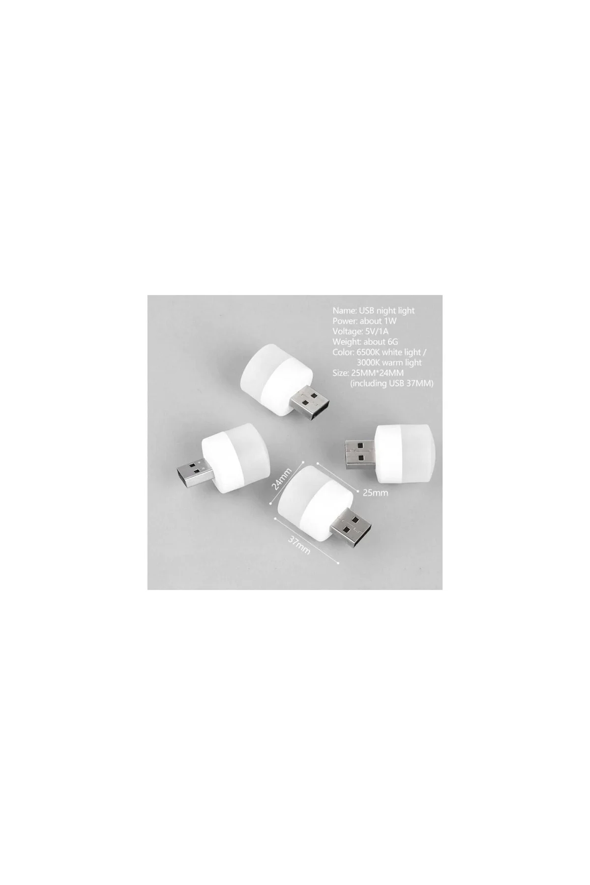 Led Usb Işık Beyaz 1w Mini Boy - PAZARIZ Görsel 5