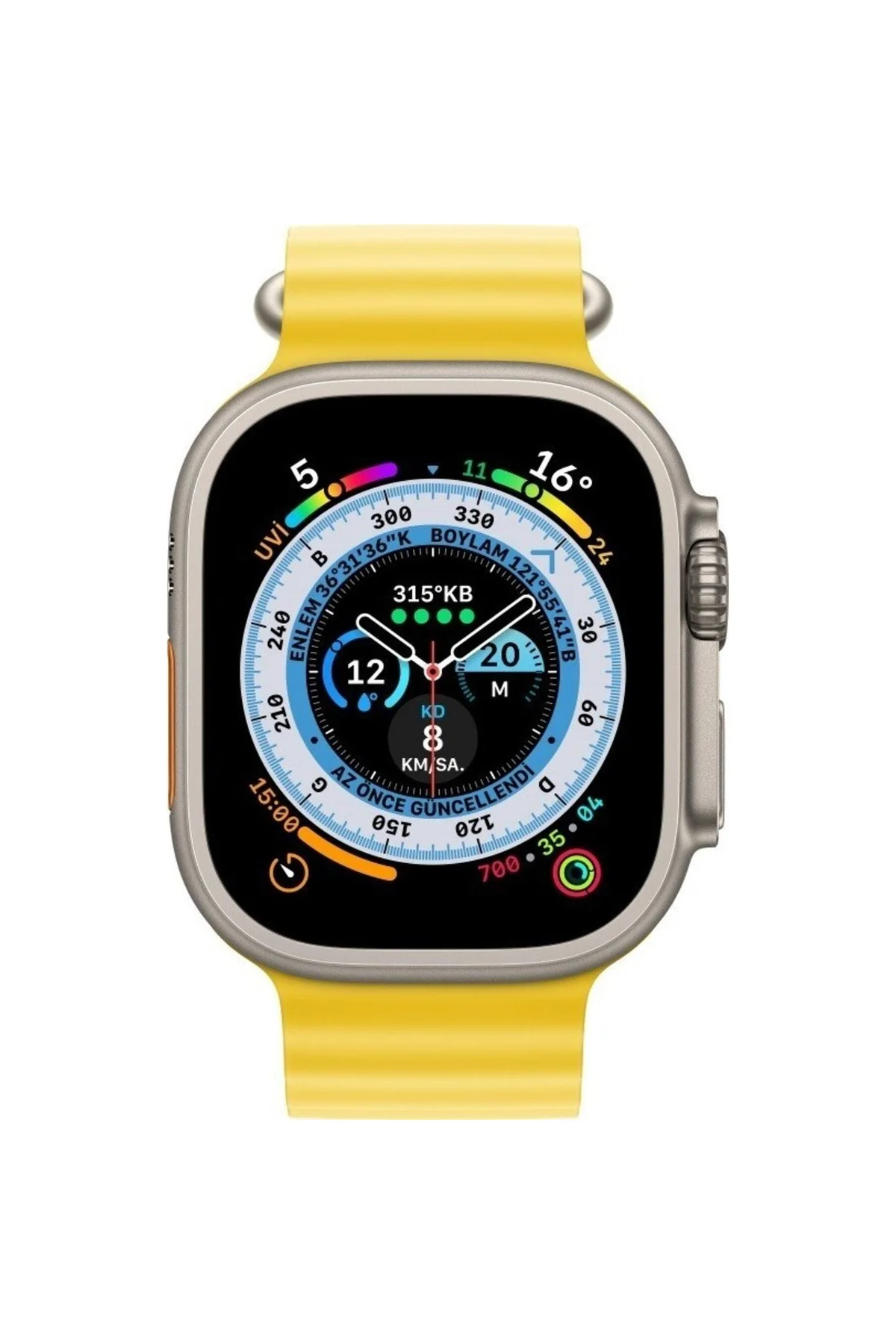 Apple Watch Uyumlu42mm 44mm 45mm 49mm 1/2/3/4/5/6/se/7/8/ultra Kordon Silikon Kordon - PAZARIZ Görsel 3