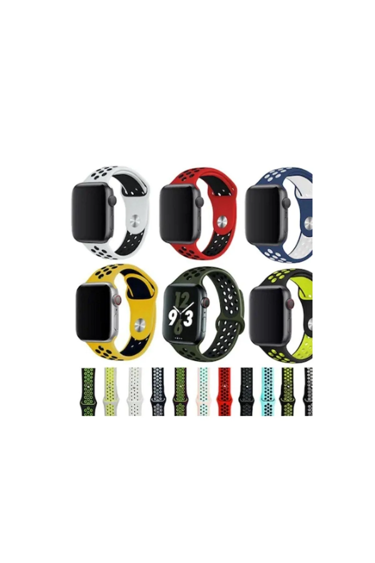 Apple Watch Uyumlukordon 2 3 4 5 42 Mm Ve 44 Mm Silikon Kordon Kayış - PAZARIZ Görsel 2