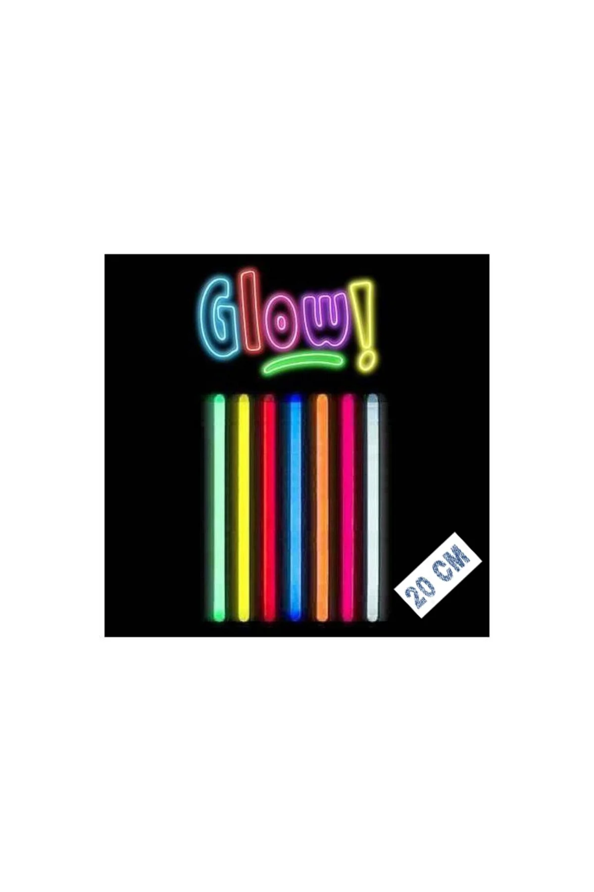 Pazariz Karanlıkta Parlayan Fosforlu Glow Stick Kalın Çubuk 20 Cm 1 Adet