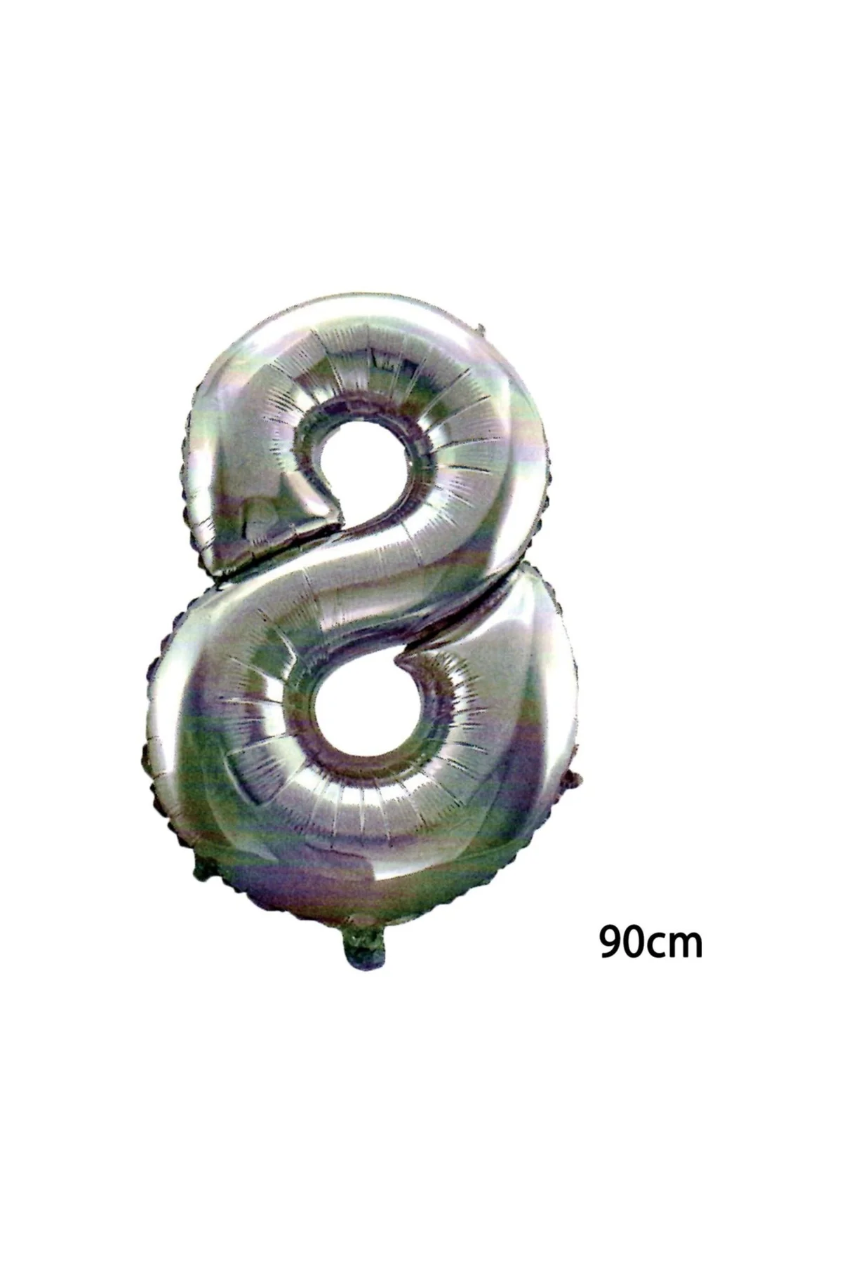 90 Cm 8 Rakamı Folyo Balon Gümüş