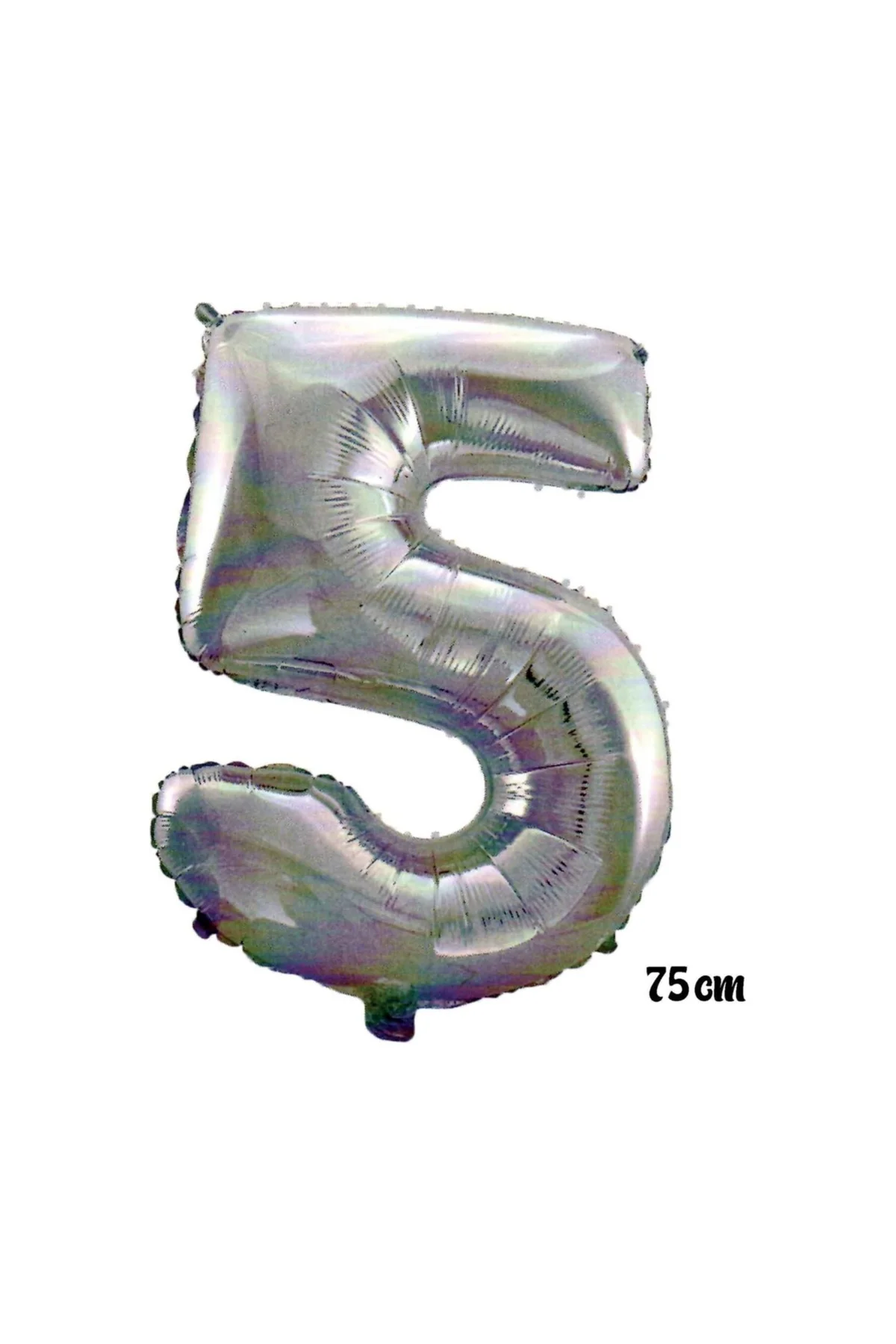 75 Cm 5 Rakam Folyo Balon Gümüş