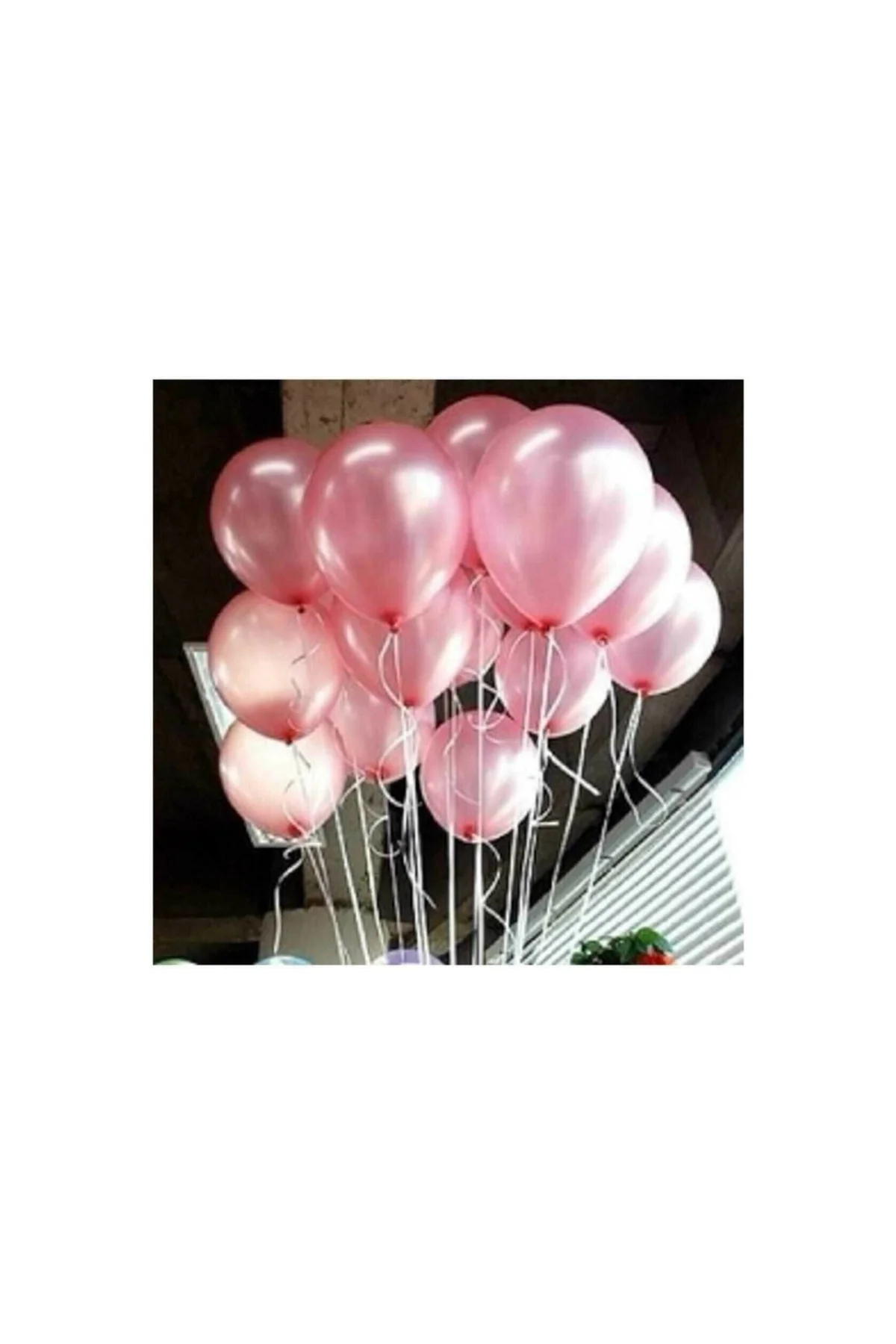 Pazariz 12 Inç Metalik Pembe Balon 10'lu