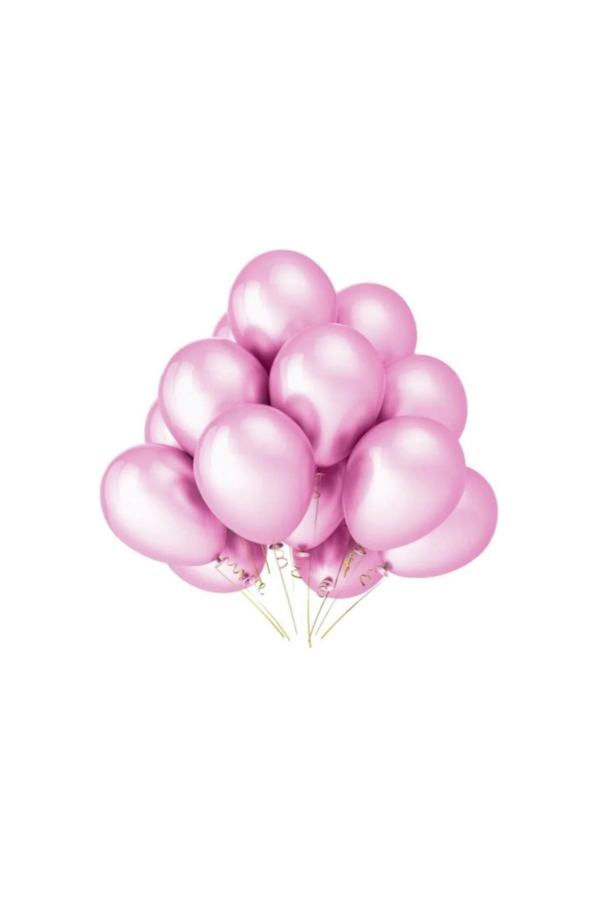 12 Inç Metalik Pembe Balon 10'lu - PAZARIZ Görsel 2