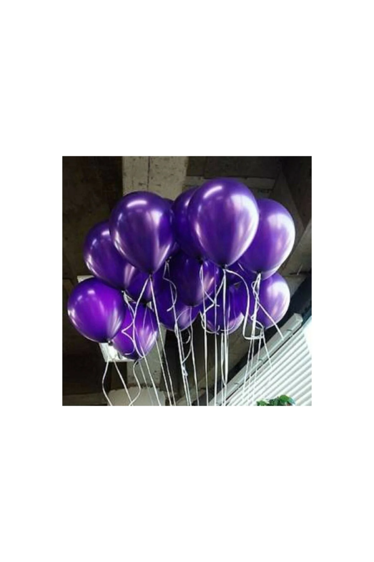 12 Inç Metalik Mor Balon 10'lu - PAZARIZ Görsel 2