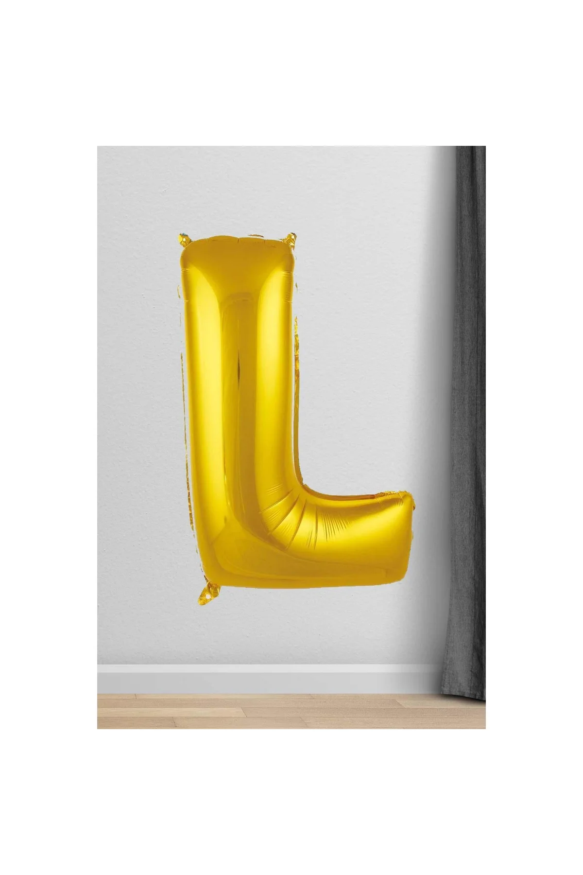 L Harfi Folyo Balon Gold 100 Cm 40 Inç 1 Metre Altın