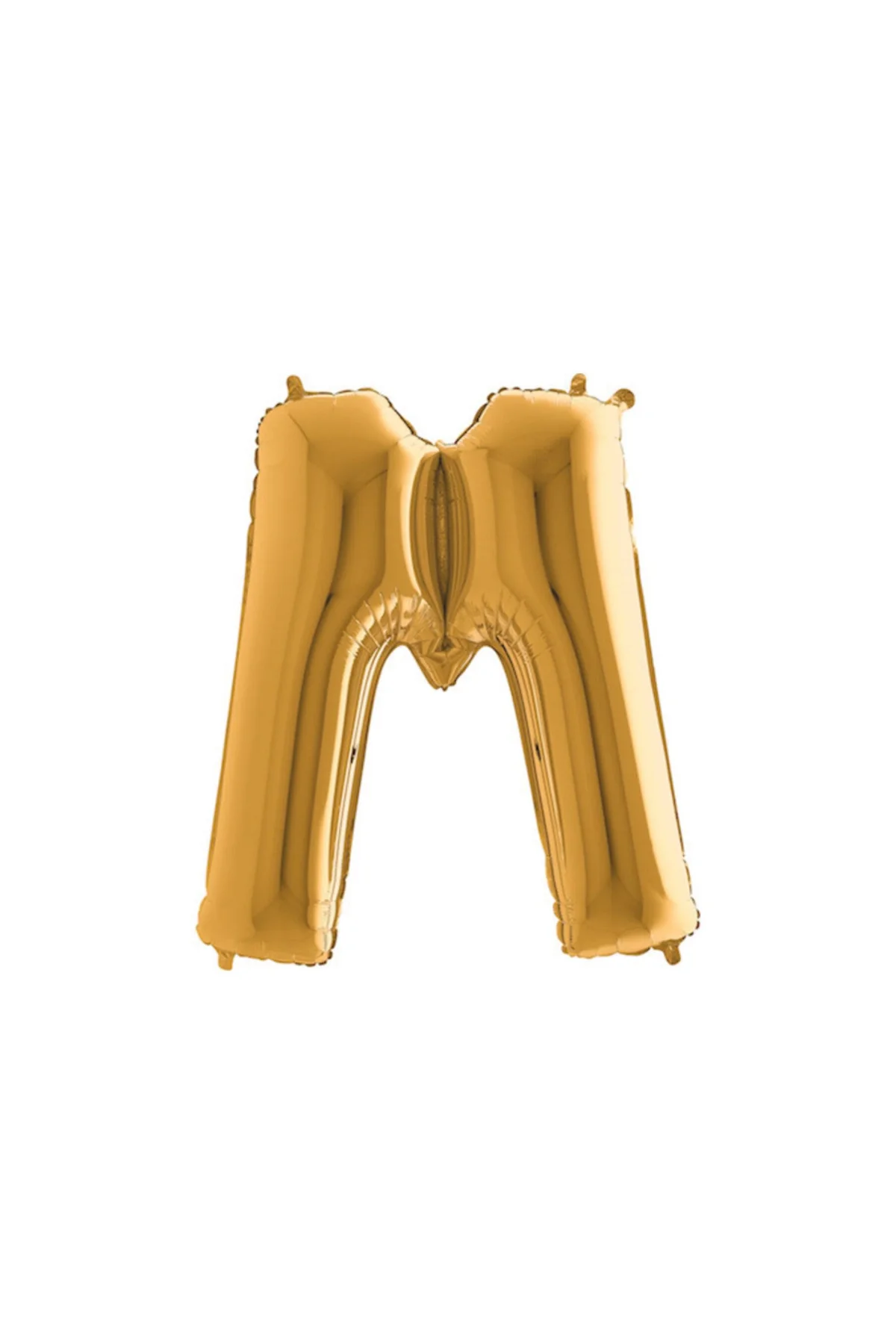 M Harfi Altın (Gold) Rengi Folyo Balon 40 Inc 100 Cm