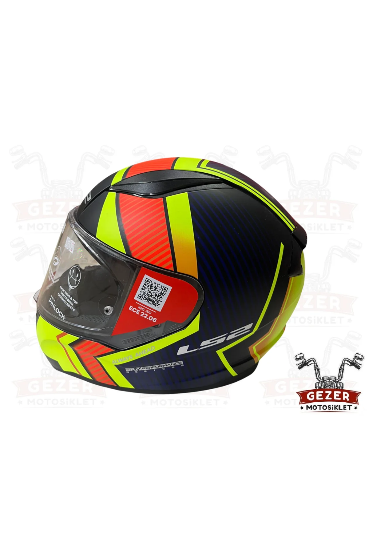 LS 2 RAPID2 EXTRA TAM KAPALI KASK MAT SİYAH-NEON SARI-KIRMIZI-NAVY MAVİ - LS2 Görsel 3