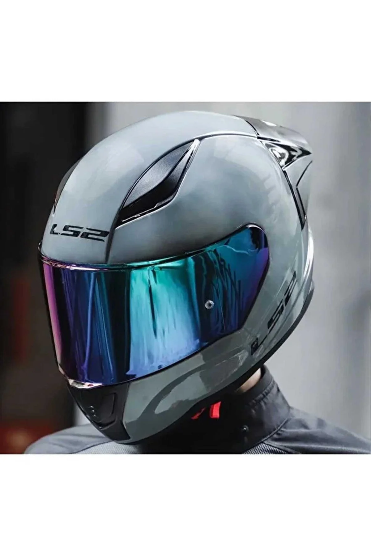 Rapid 2 Race Full Face Motosiklet Kaskı Yarış Spoiler + Siyah Vizörlü - LS2 Görsel 8