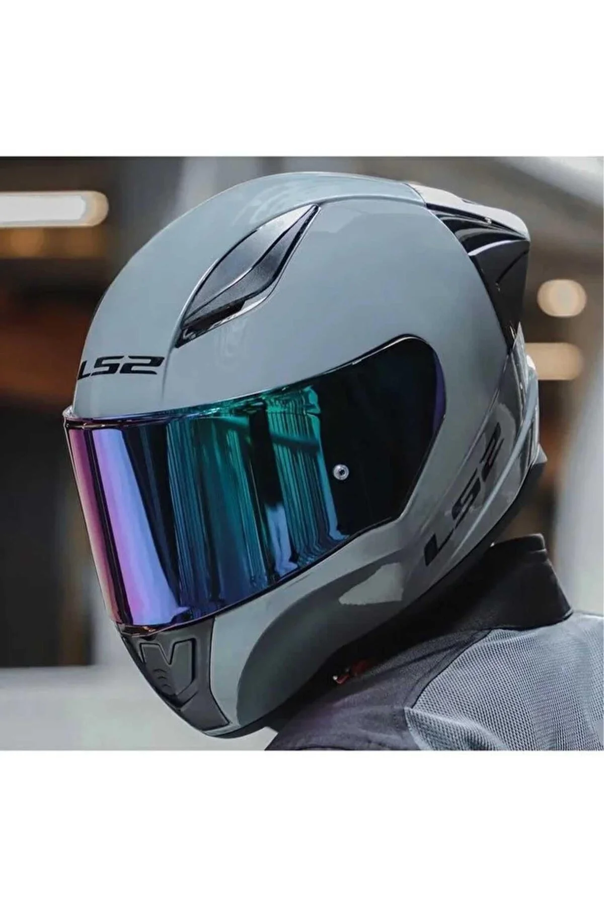 Rapid 2 Race Full Face Motosiklet Kaskı Yarış Spoiler + Siyah Vizörlü - LS2 Görsel 6
