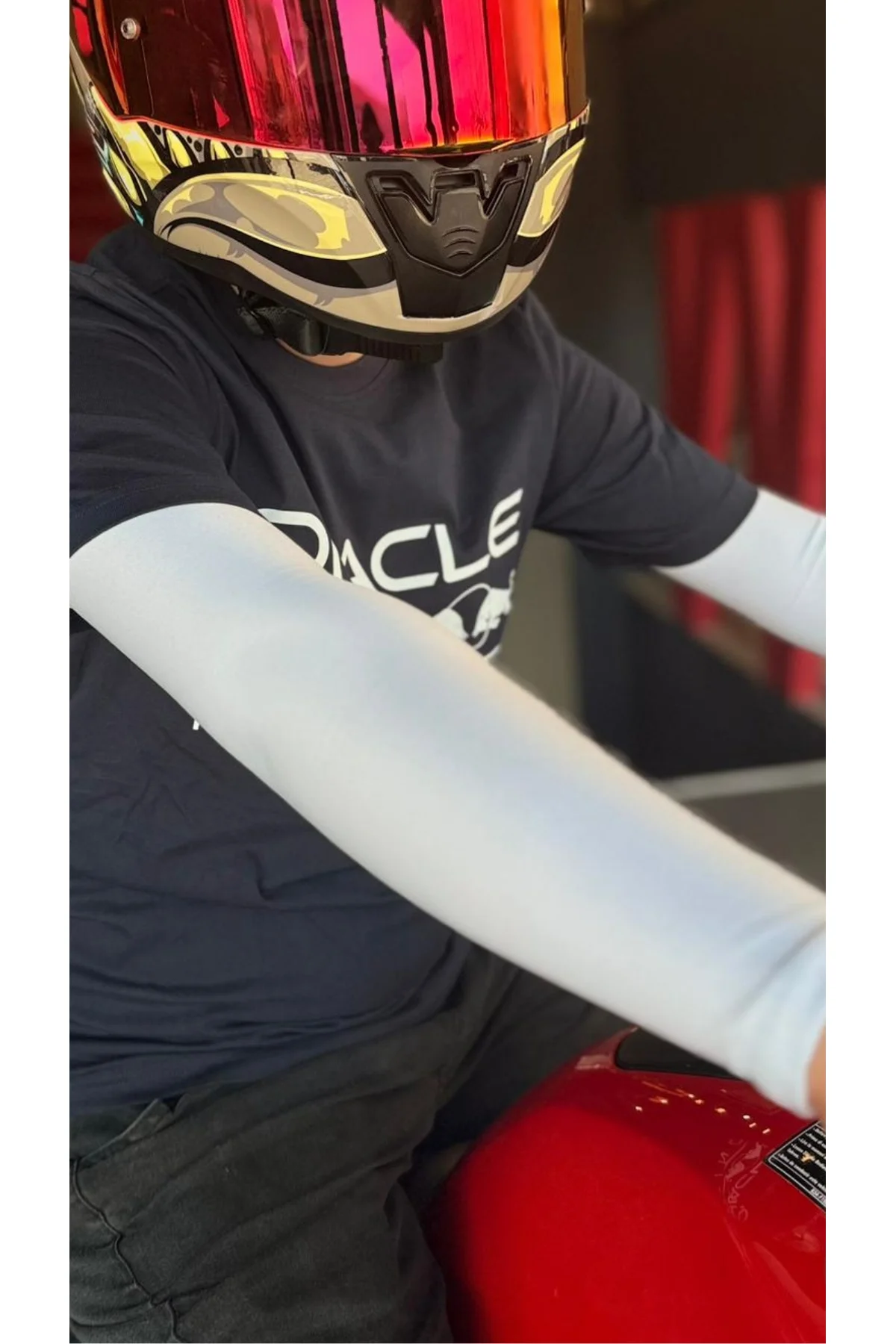 Motosiklet Bisiklet Kolluk Koruyucu - Beyaz - WUTUTUMOTORS Görsel 3