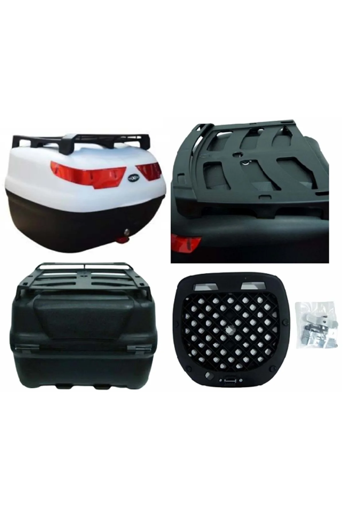 Sl 40 Full Set Motosiklet Arka Çantası Beyaz