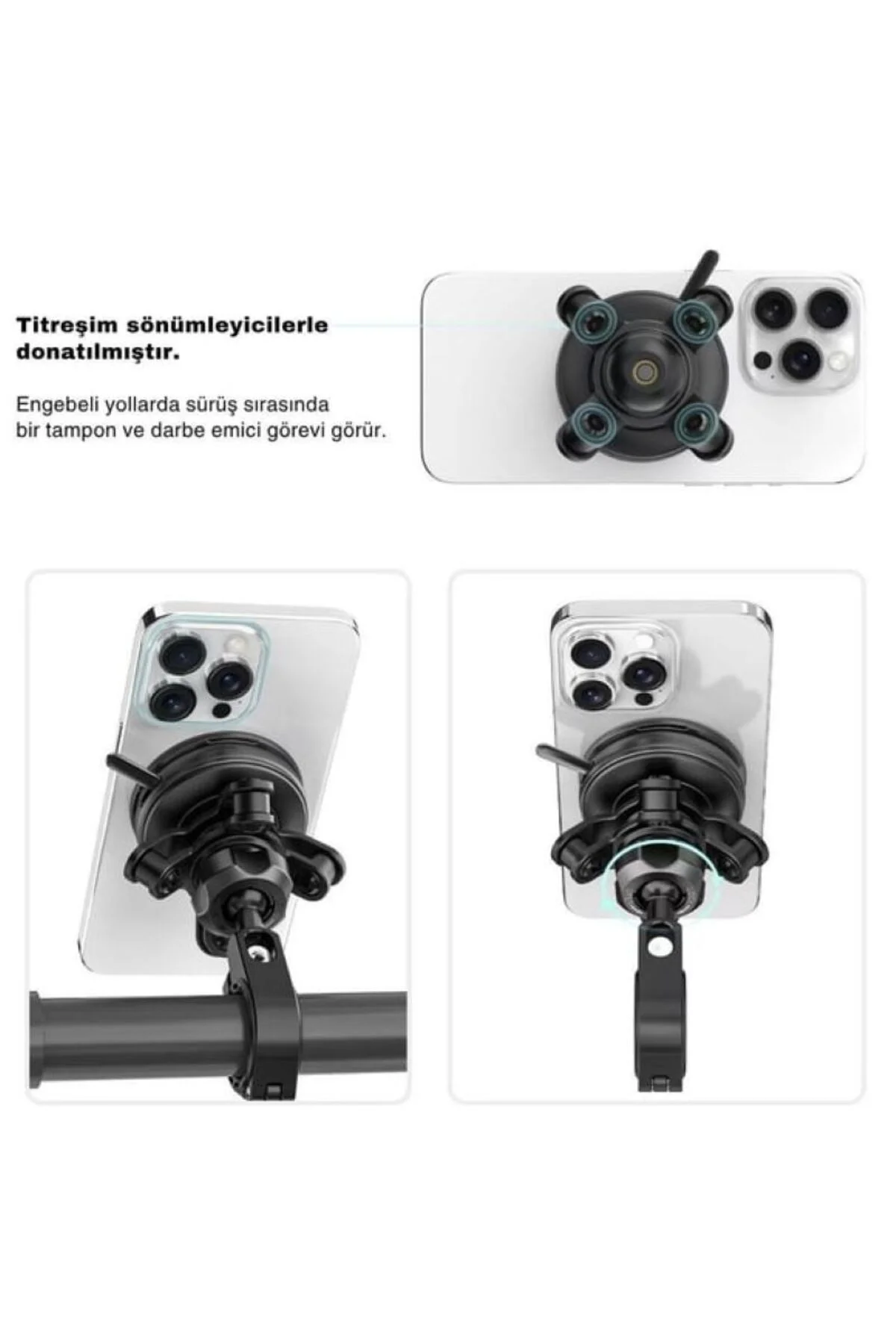 Fastfix FX2-154 Titreşim Modüllü Telefon Tutucu - Tek Exhaust Görsel 6